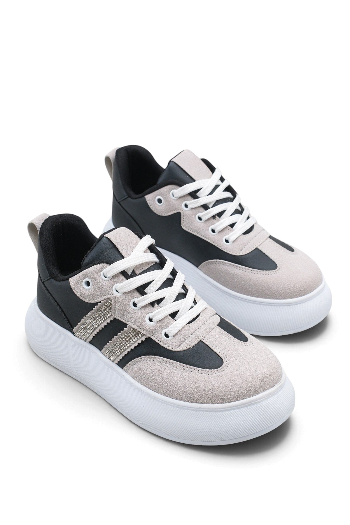 Riccon Vega Fia Kadın Sneaker 0012963 Siyah Beyaz