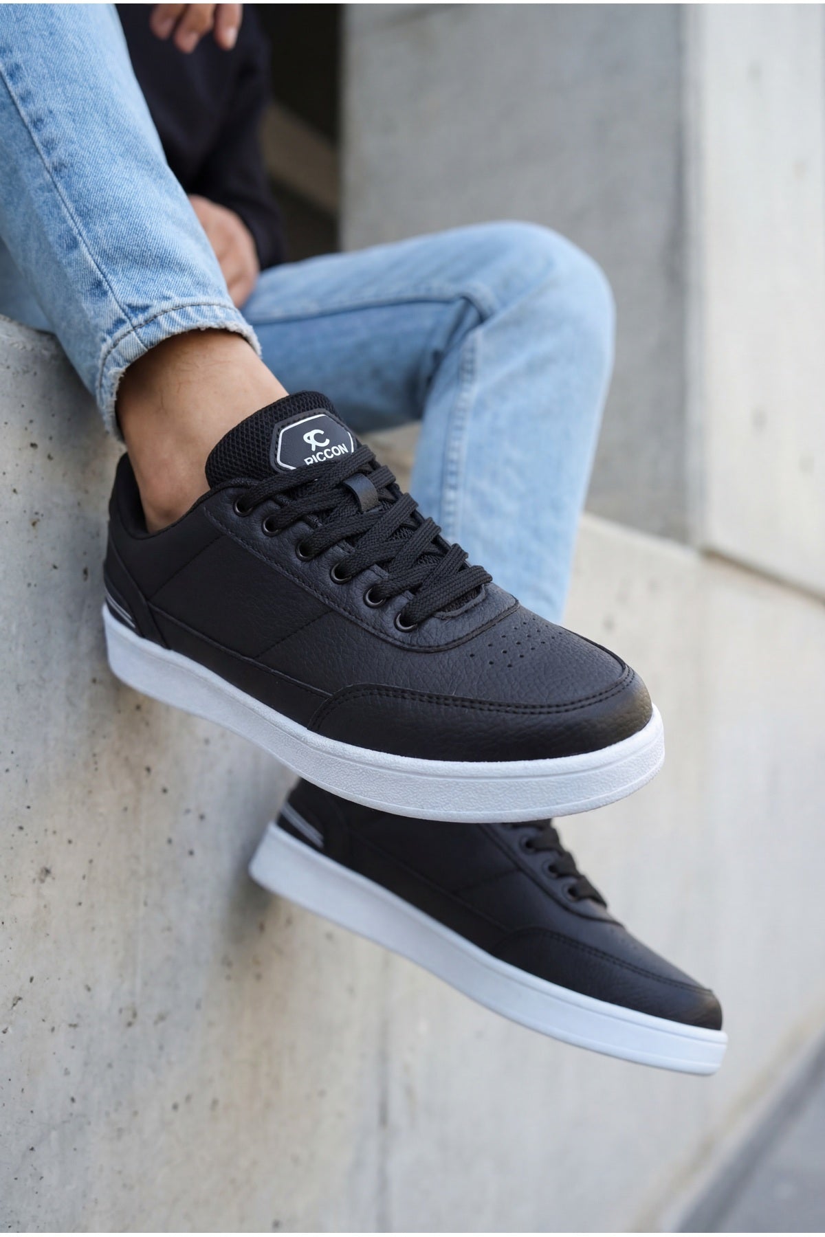 Riccon Ghiogluh Unisex Sneaker 00124541 Siyah Beyaz