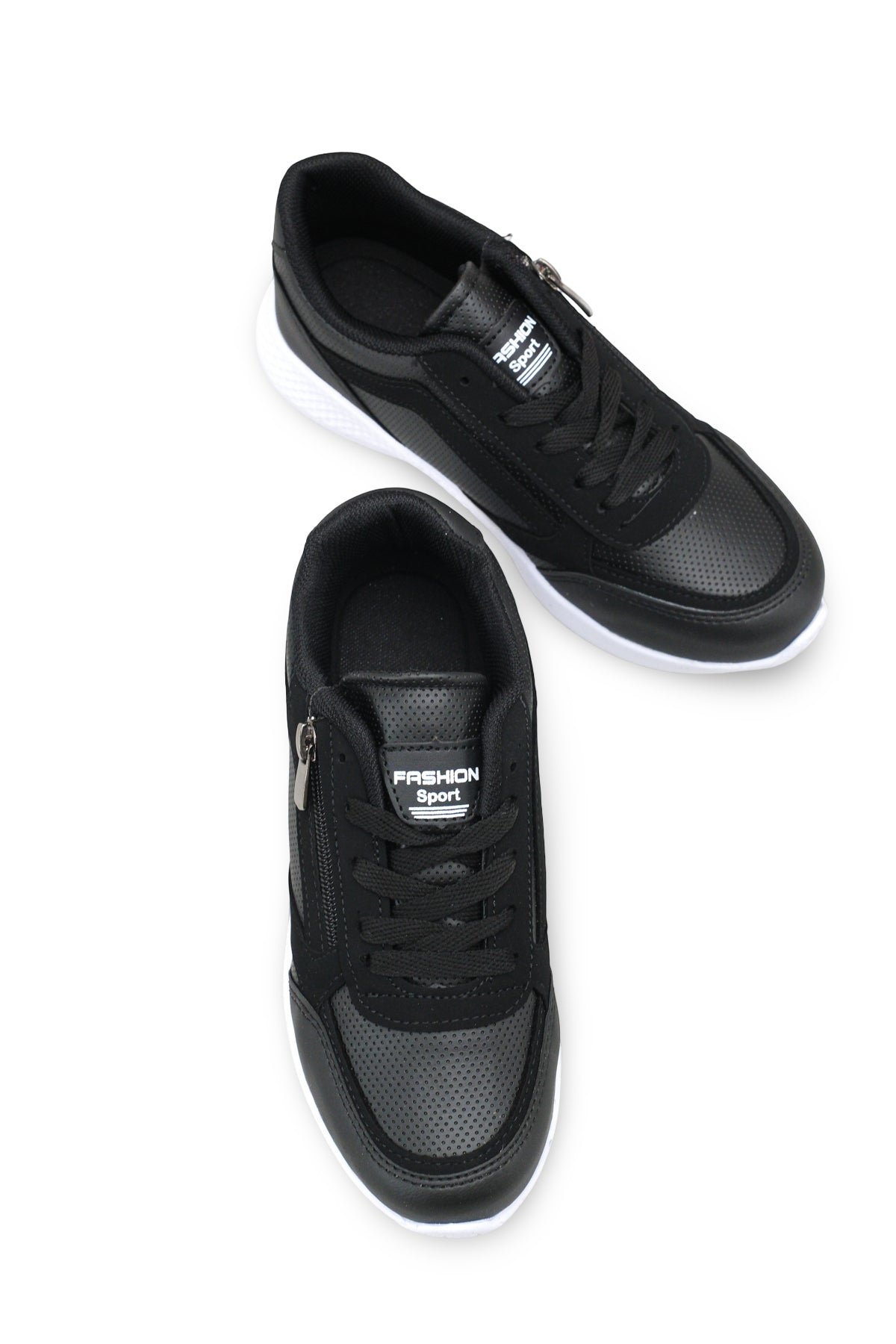 Riccon Kadın Sneaker 001204 Siyah Beyaz Cilt