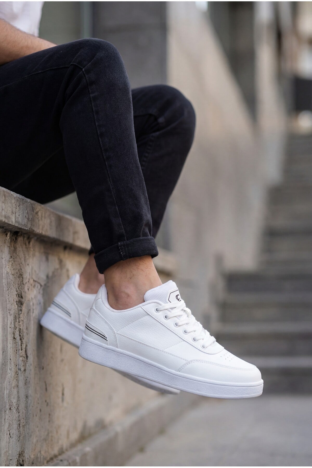 Riccon Ghiogluh Unisex Sneaker 00124541 Beyaz Siyah