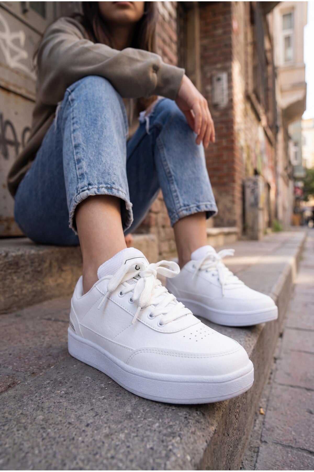 Riccon Ghiogluh Unisex Sneaker 00124541 Beyaz Siyah