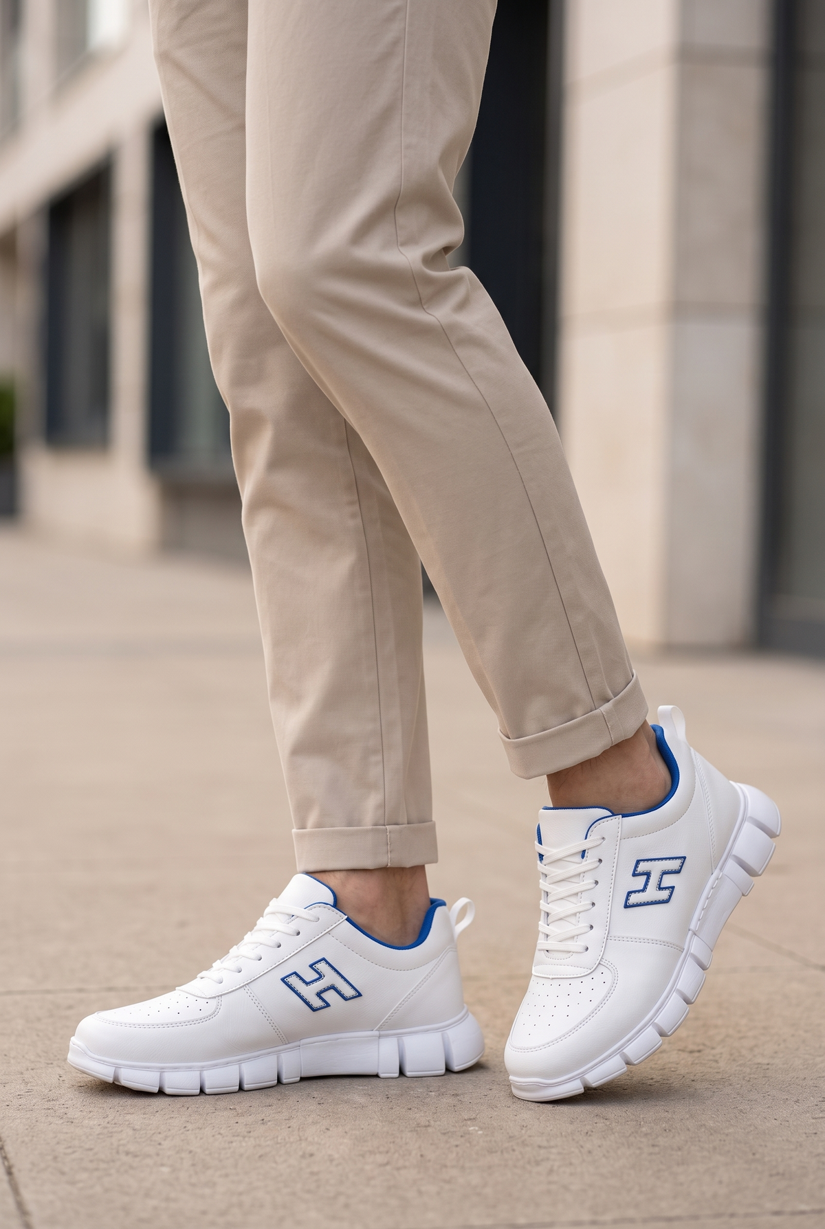 Riccon Erkek Sneaker 0012344 Beyaz Mavi
