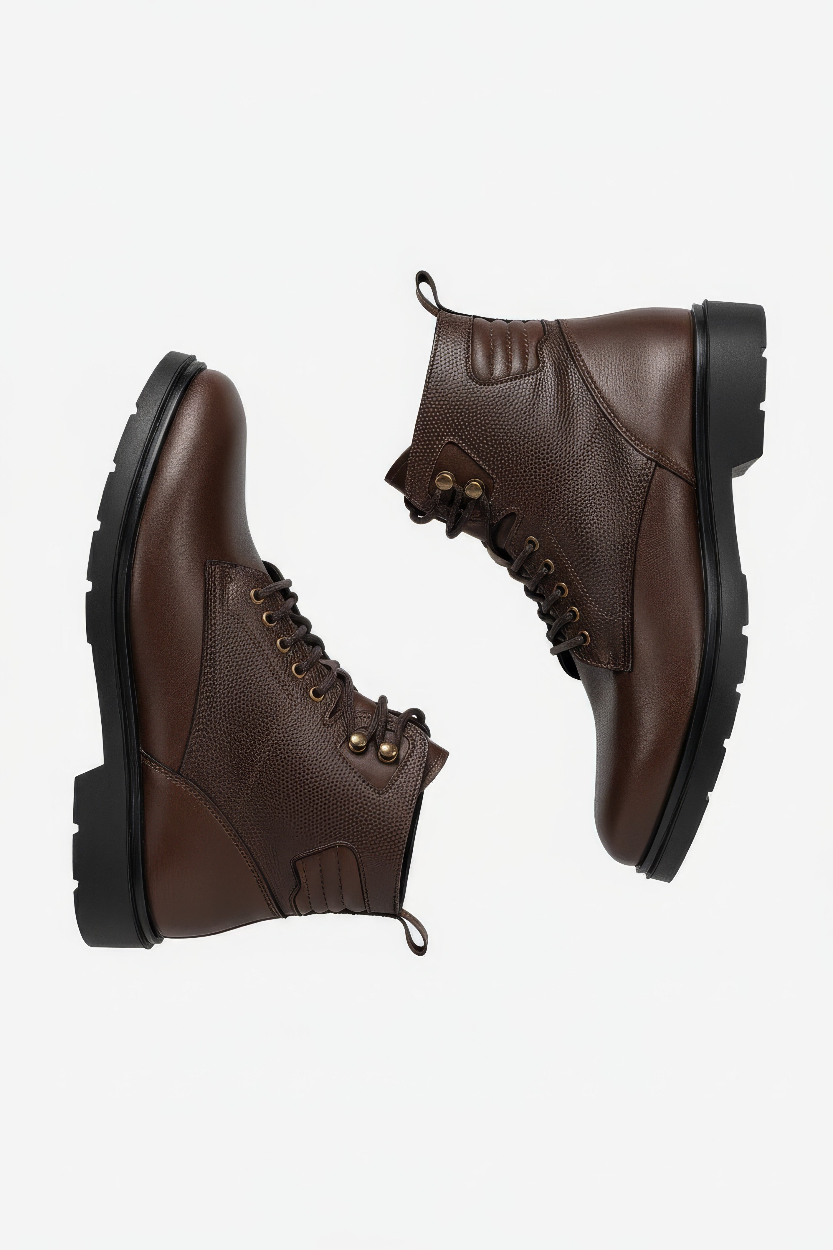 Riccon Urugnil Erkek Fermuarlı Bot 0012562 Kahverengi