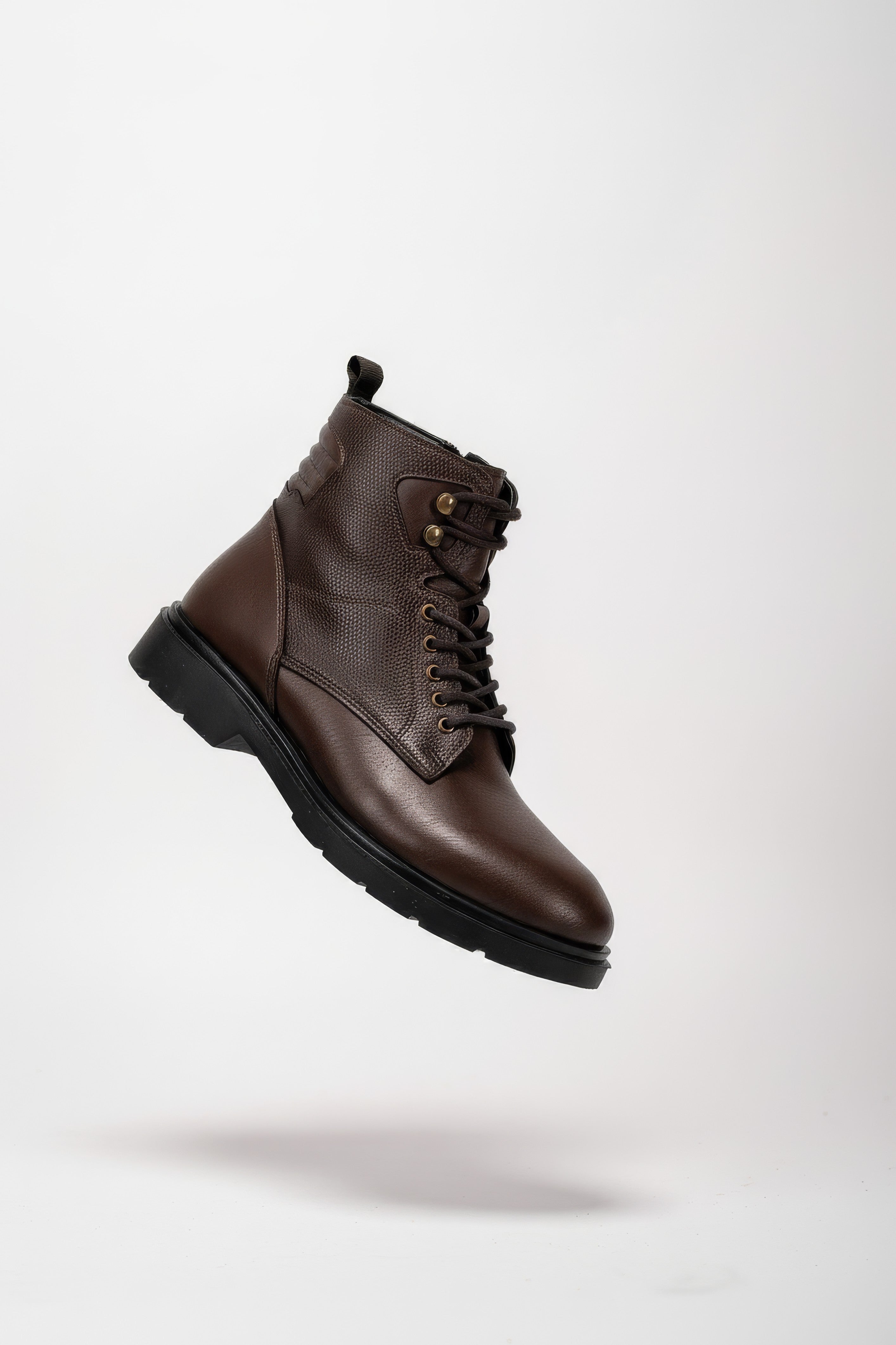 Riccon Urugnil Erkek Fermuarlı Bot 0012562 Kahverengi