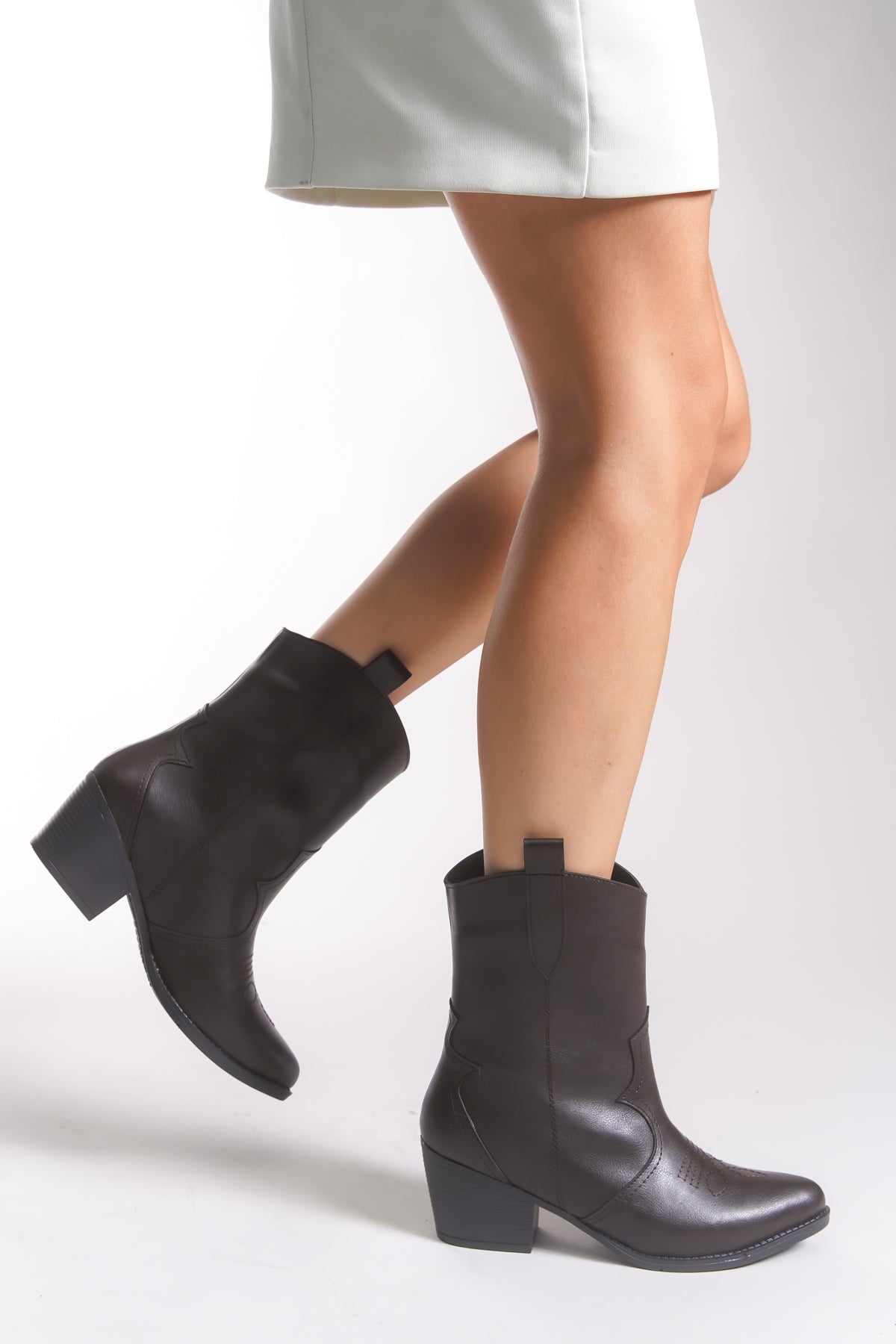 Riccon Kadın Kısa Western Çizme 0012900