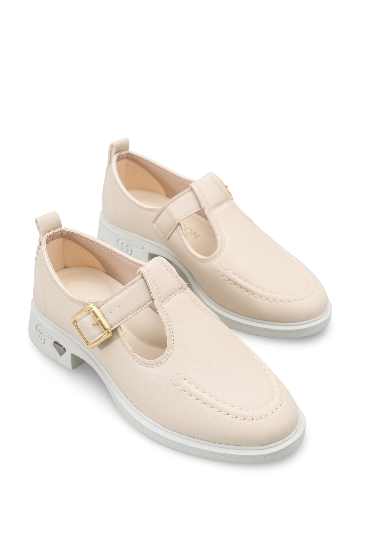 Riccon Kadın Loafer 0012350 Bej Cilt