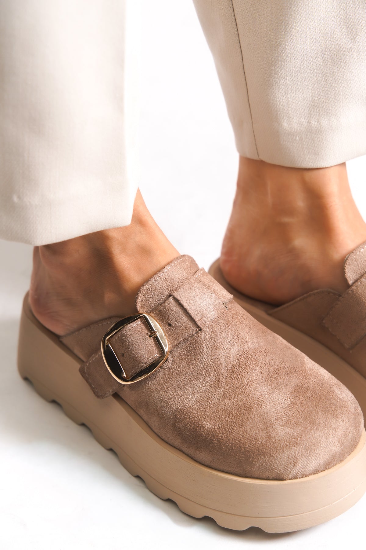 Riccon Elyvanora Kadın Terlik 0012125 Vizon