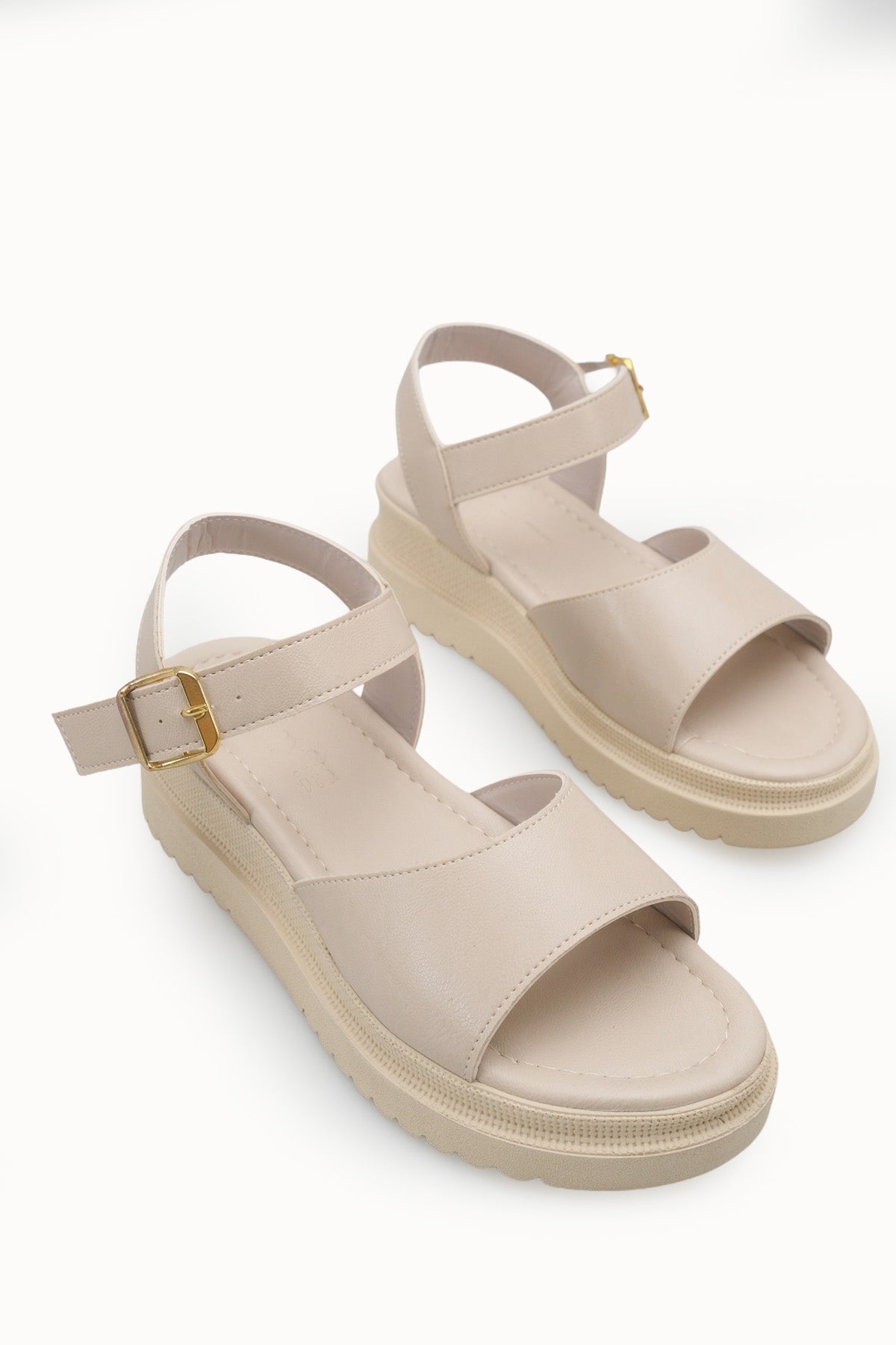 Riccon Kadın Sandalet 0012806 Bej