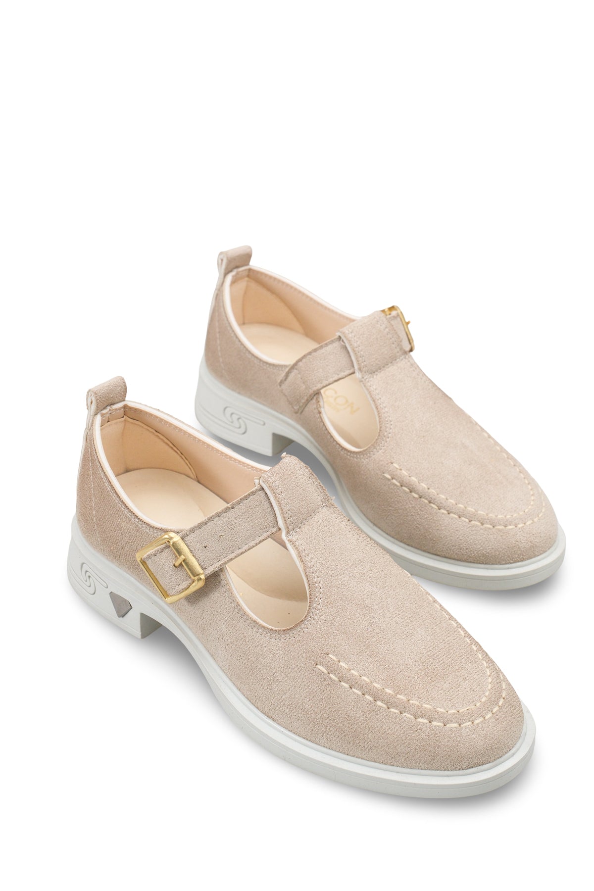 Riccon Kadın Loafer 0012350 Bej Süet