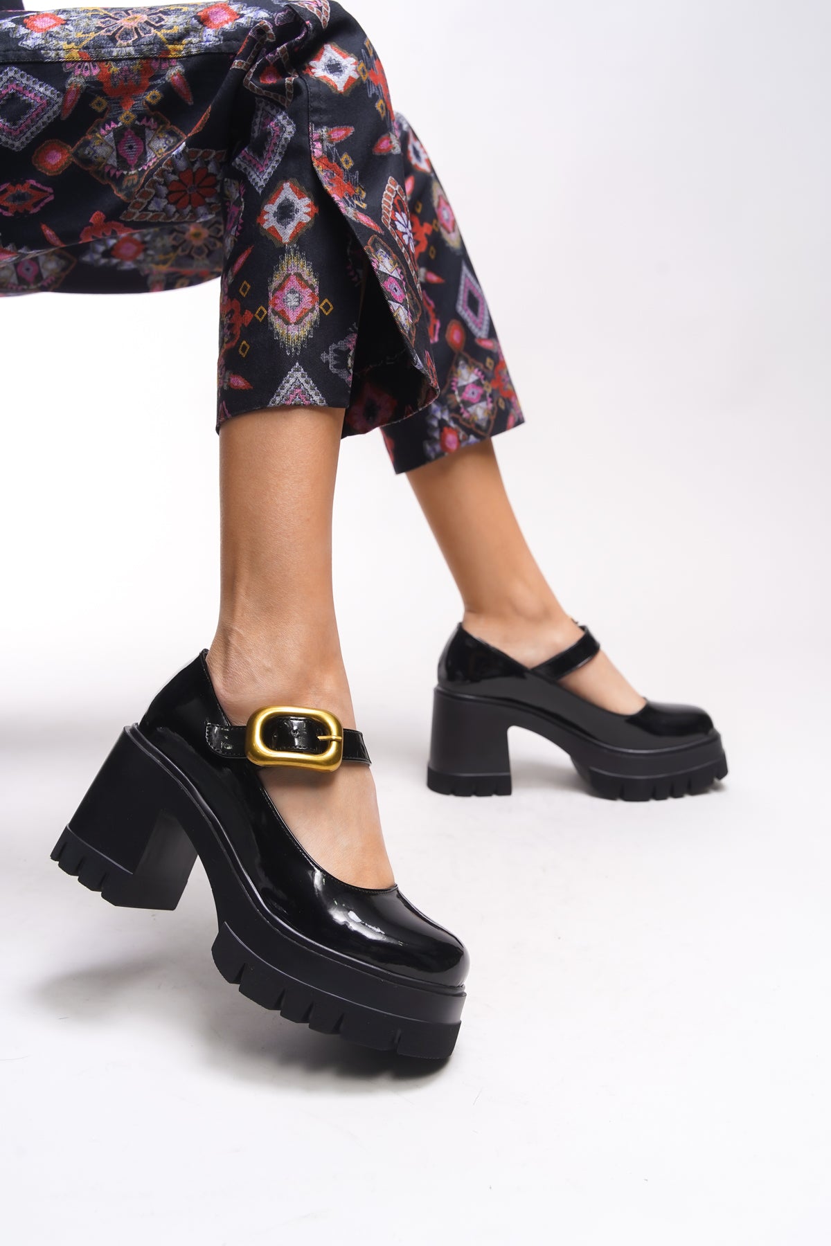 Riccon Brilaena Kadın Tokalı Topuklu Loafer 00121006