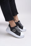 Riccon Libtihne Kadın Sneaker 0012238 Siyah Beyaz