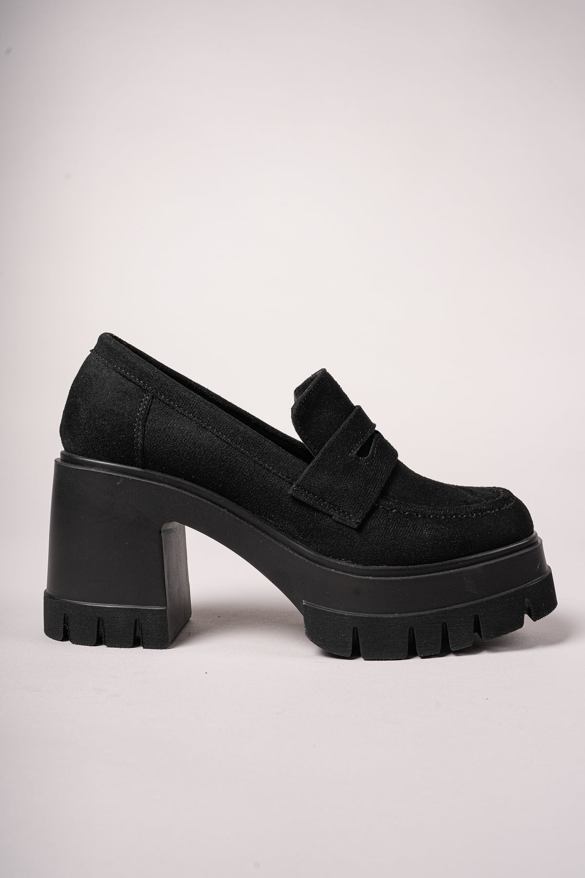 Riccon Syagroth Kadın Loafer 0012506 Siyah Süet