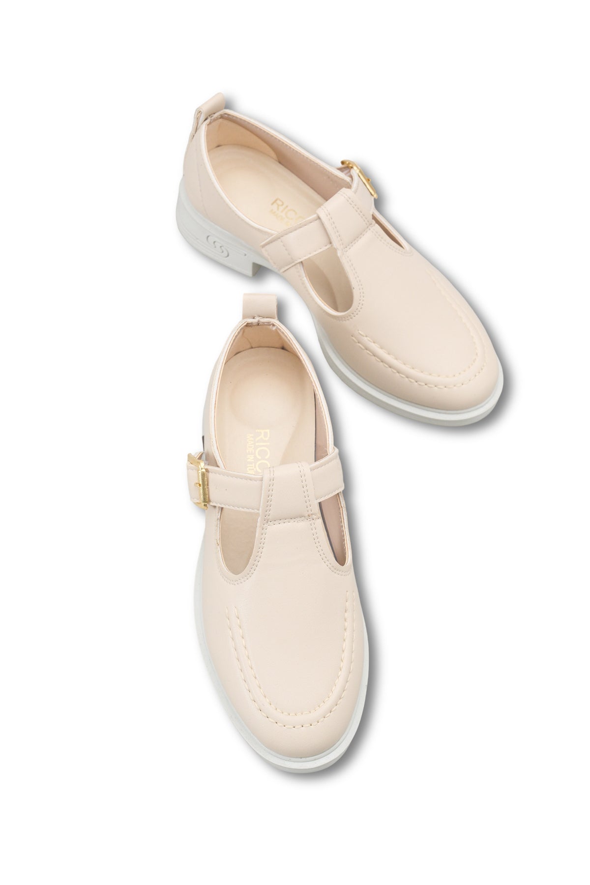 Riccon Kadın Loafer 0012350 Bej Cilt