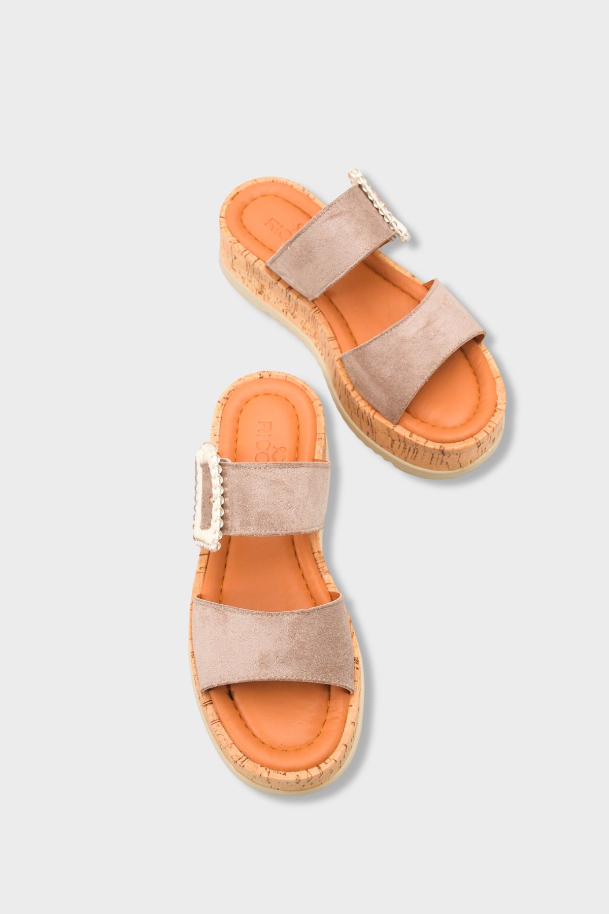 Riccon Kadın Terlik 0012482 Vizon Süet