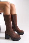 Riccon Lvamel Kadın Diz Altı Topuklu Çizme 0012501