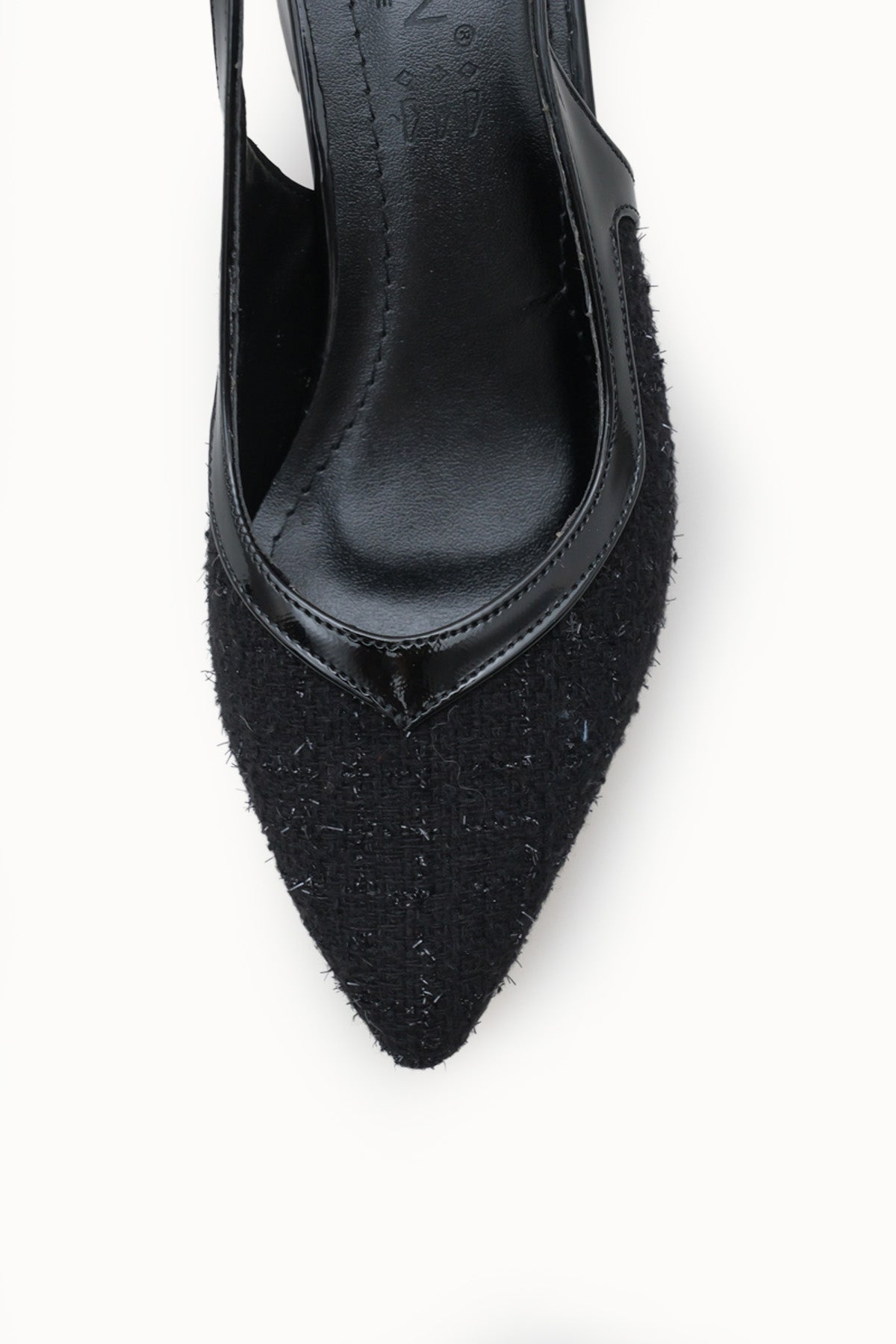 Riccon Kadın Sivri Burunlu Arkası Açık Topuklu Ayakkabı 0012453 Siyah