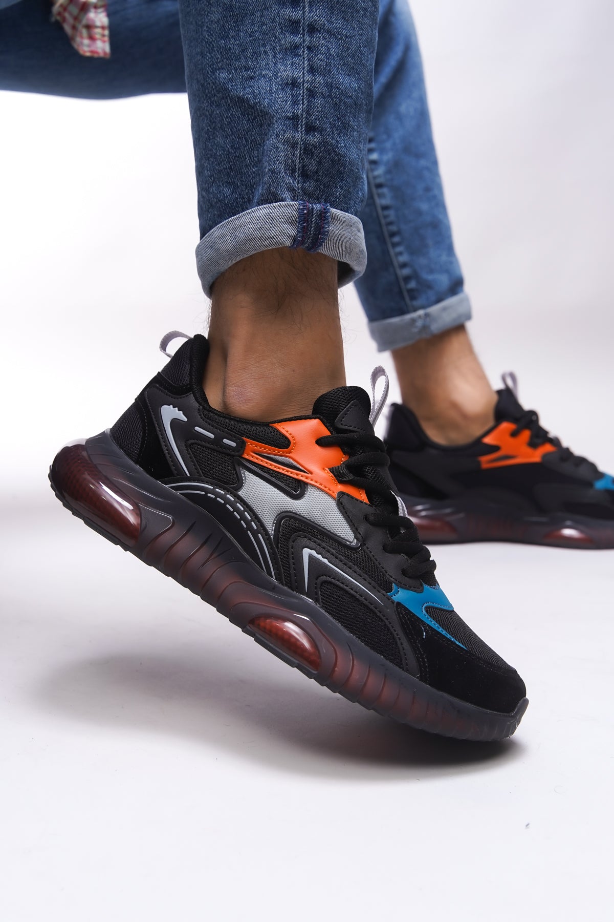 Riccon Frildorr Erkek Sneaker 00121774 Siyah Turuncu