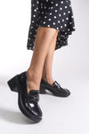 Riccon Kadın Loafer 00120204 Siyah Rugan
