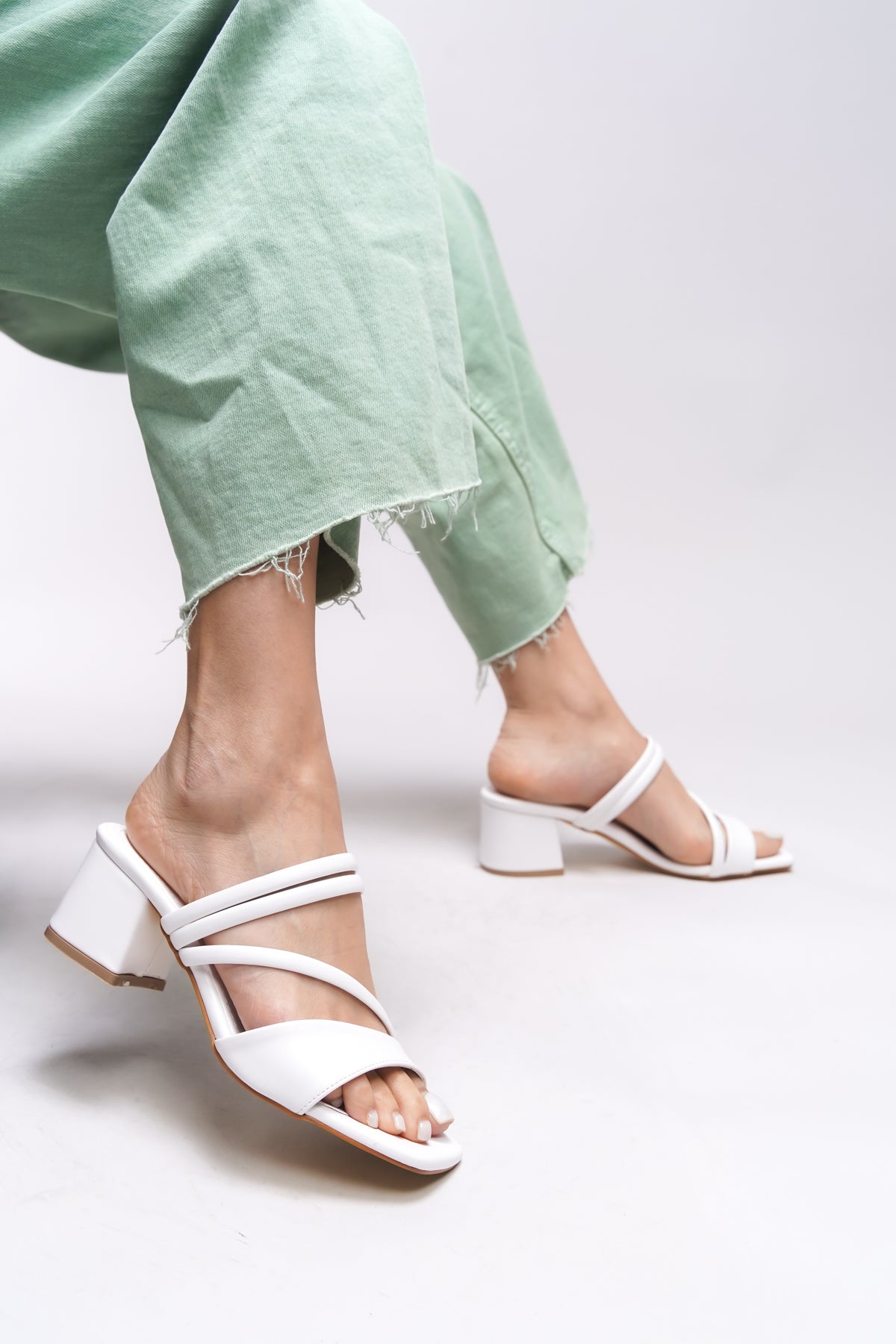 Riccon Lesnalue Kadın Topuklu Terlik 0012115