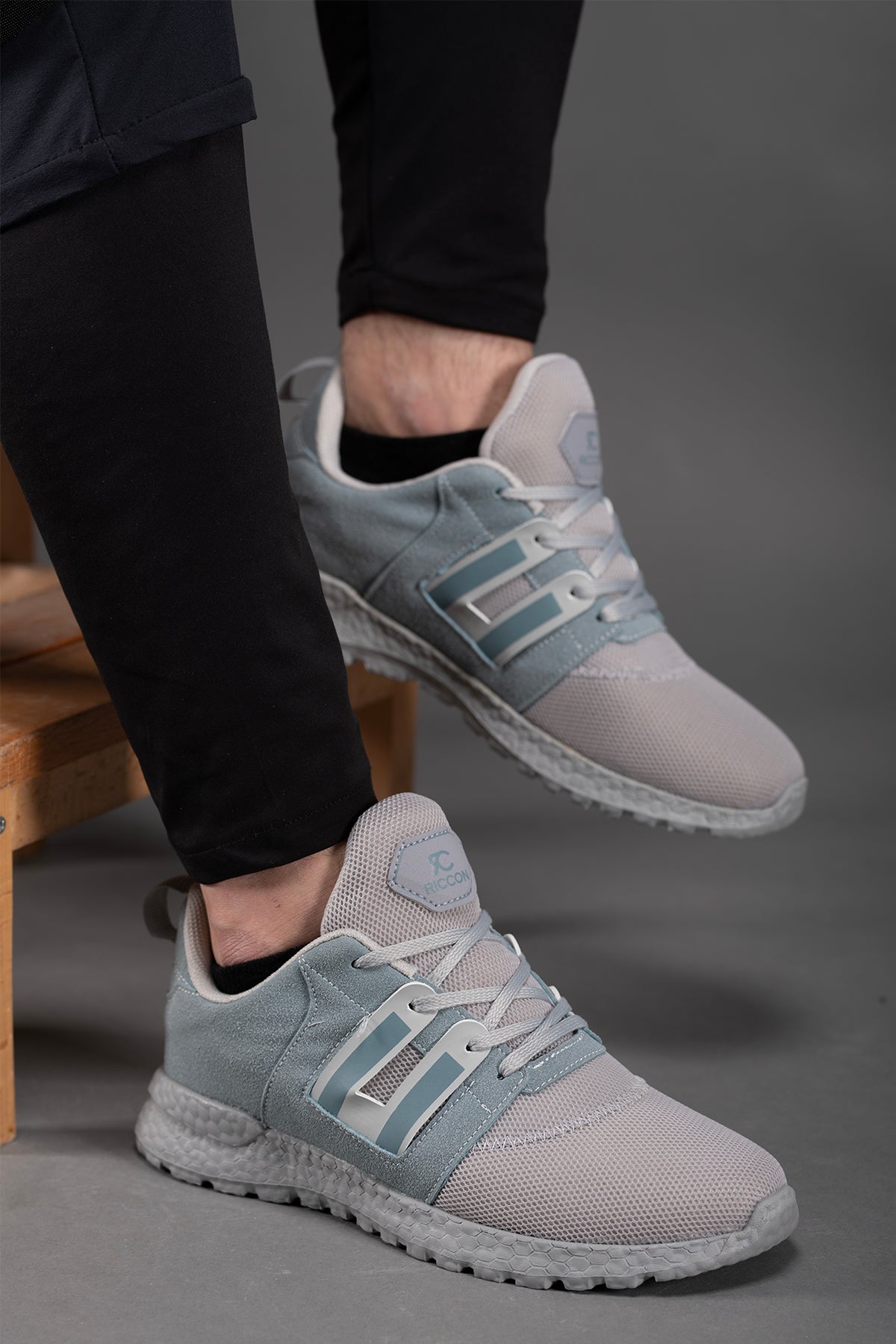 Riccon Caildaer Erkek Sneaker 0012083 Gri Turkuaz