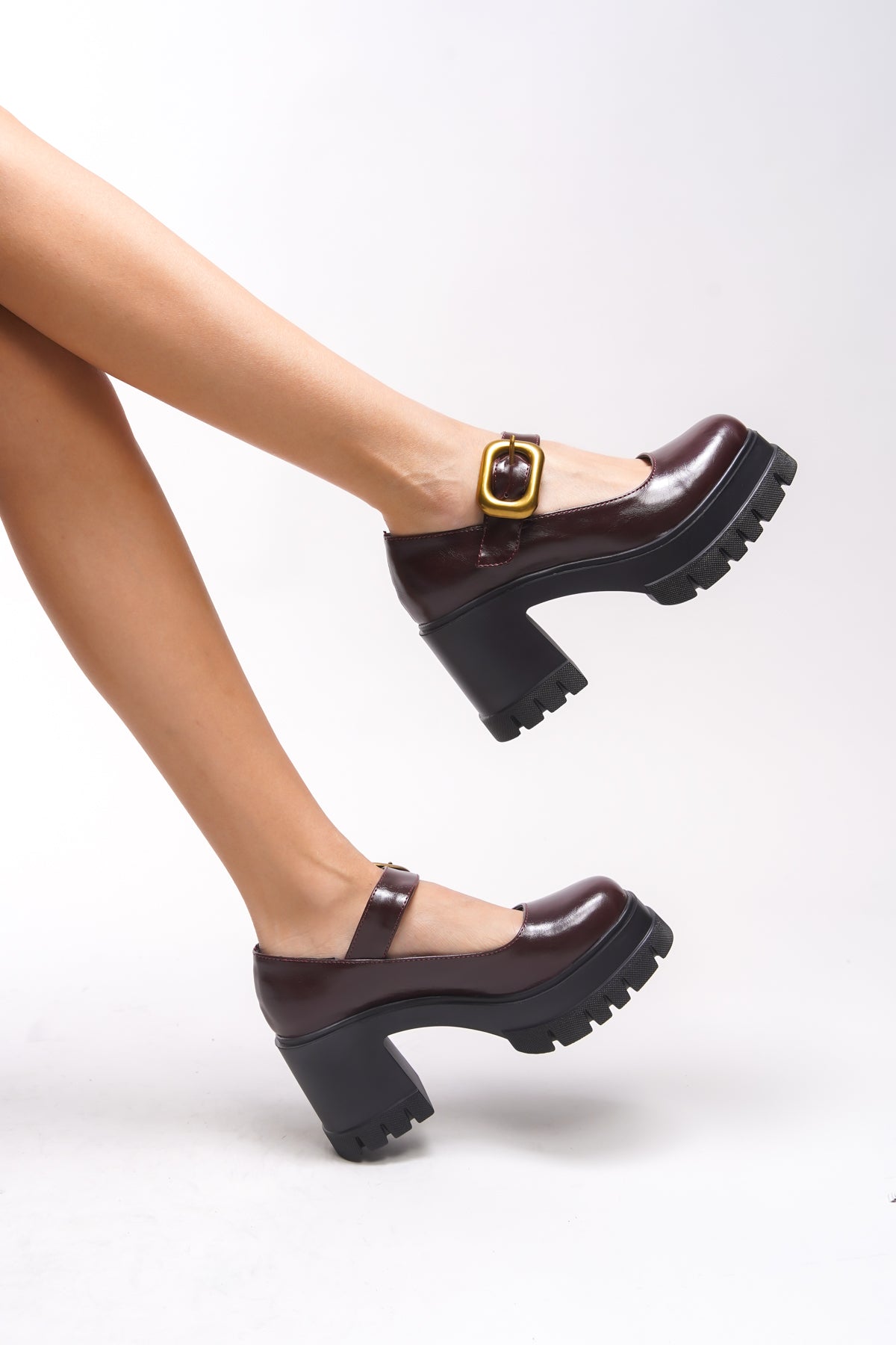 Riccon Brilaena Kadın Tokalı Topuklu Loafer 00121006