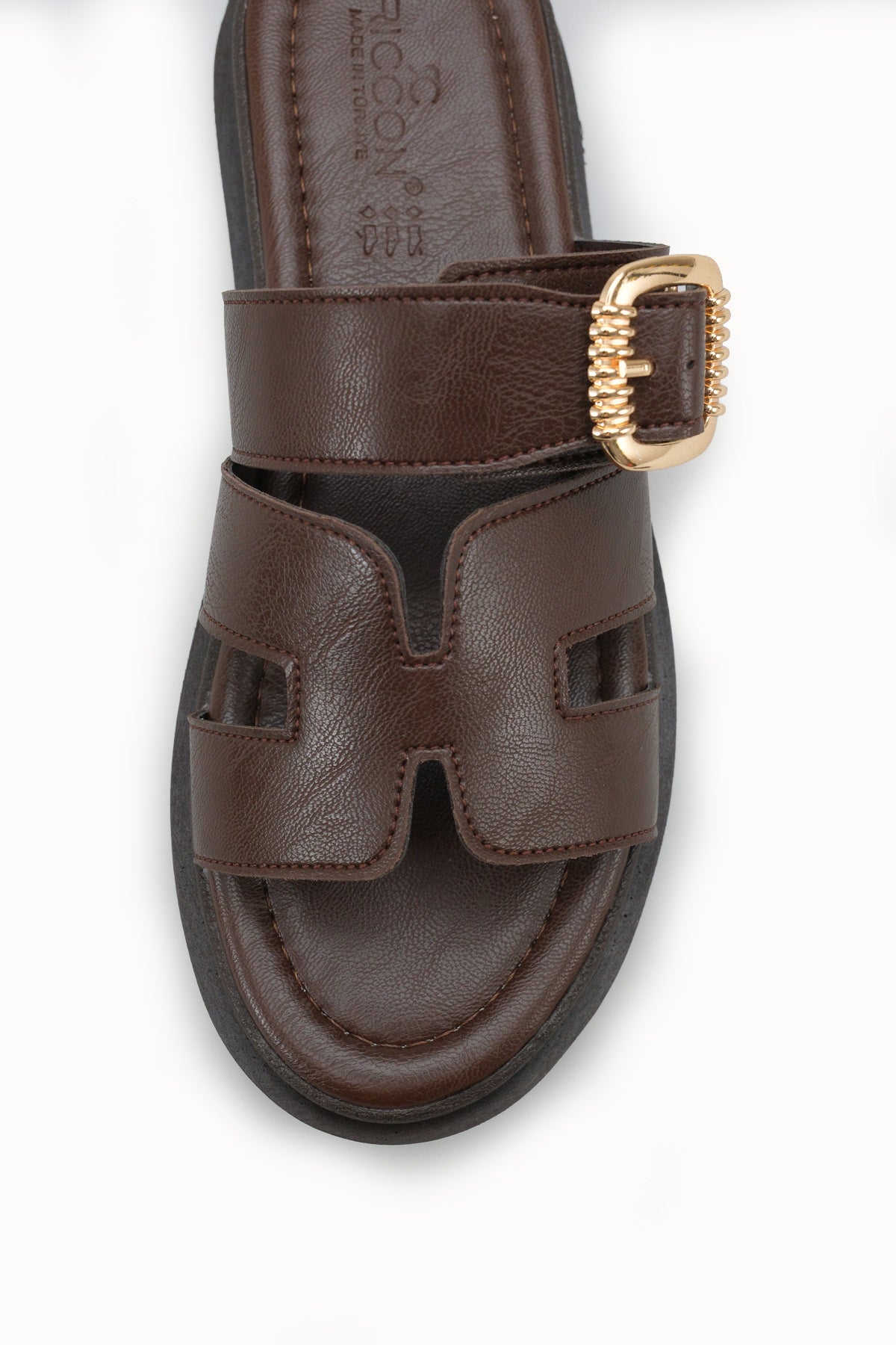 Riccon Kadın Terlik 00120404 Kahverengi