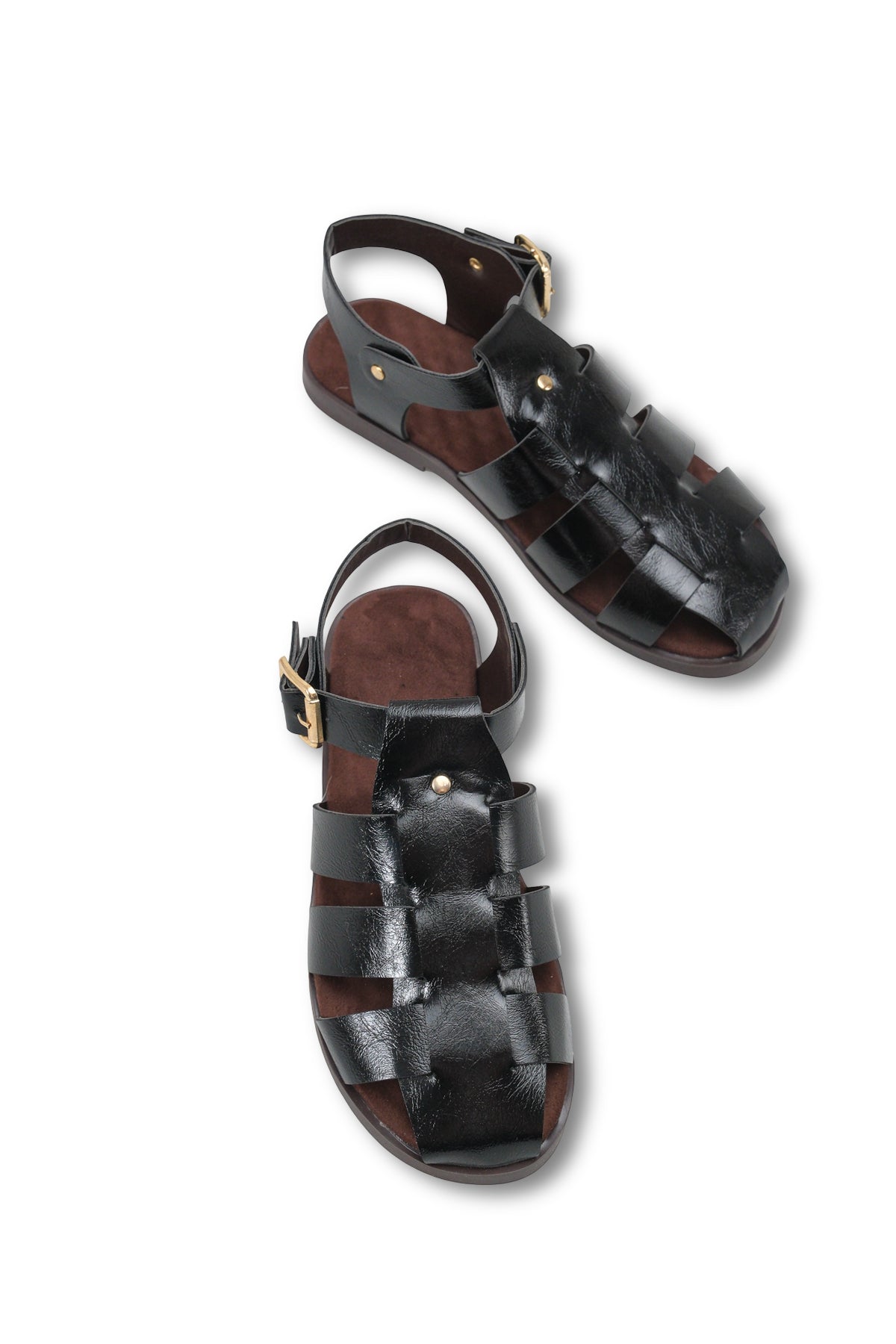 Riccon Kadın Sandalet 001211 Siyah Rustik