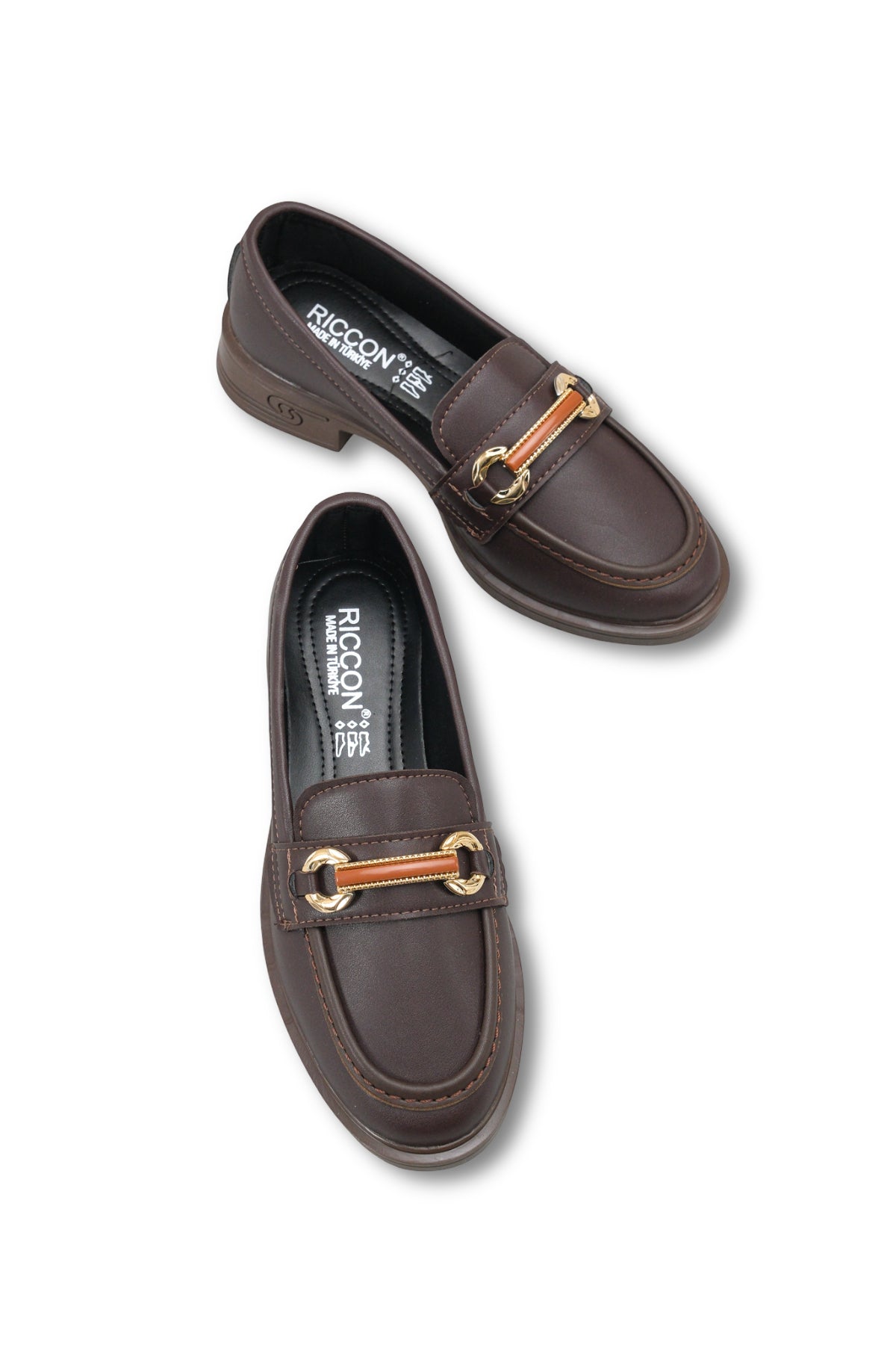 Riccon Beatthae Kadın Loafer 0012505 Kahverengi Cilt