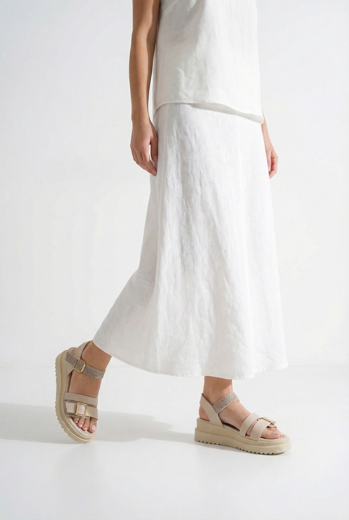 Riccon Kadın Sandalet 0012809 Bej