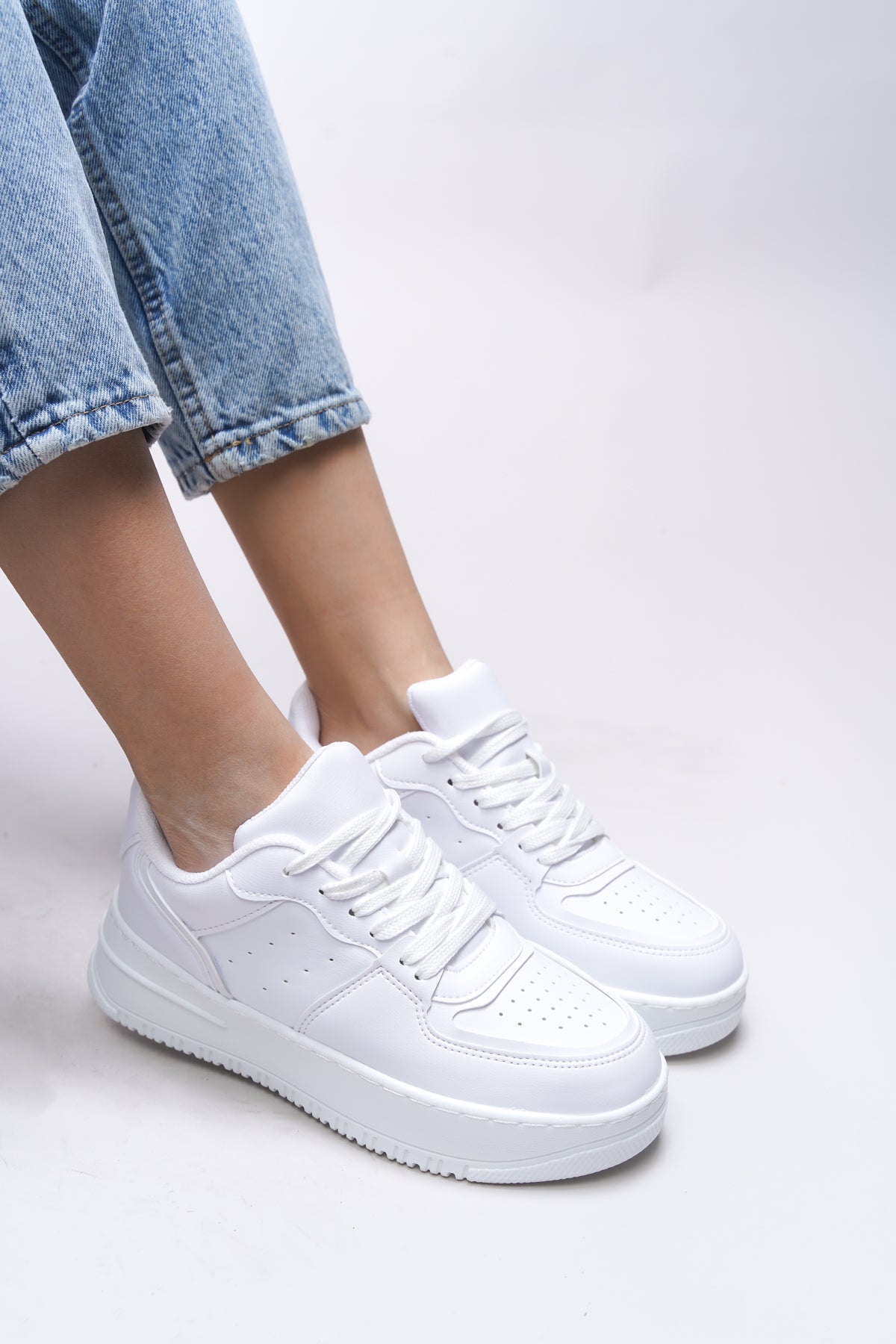 Riccon Kadın Sneaker 0012255 Beyaz Beyaz