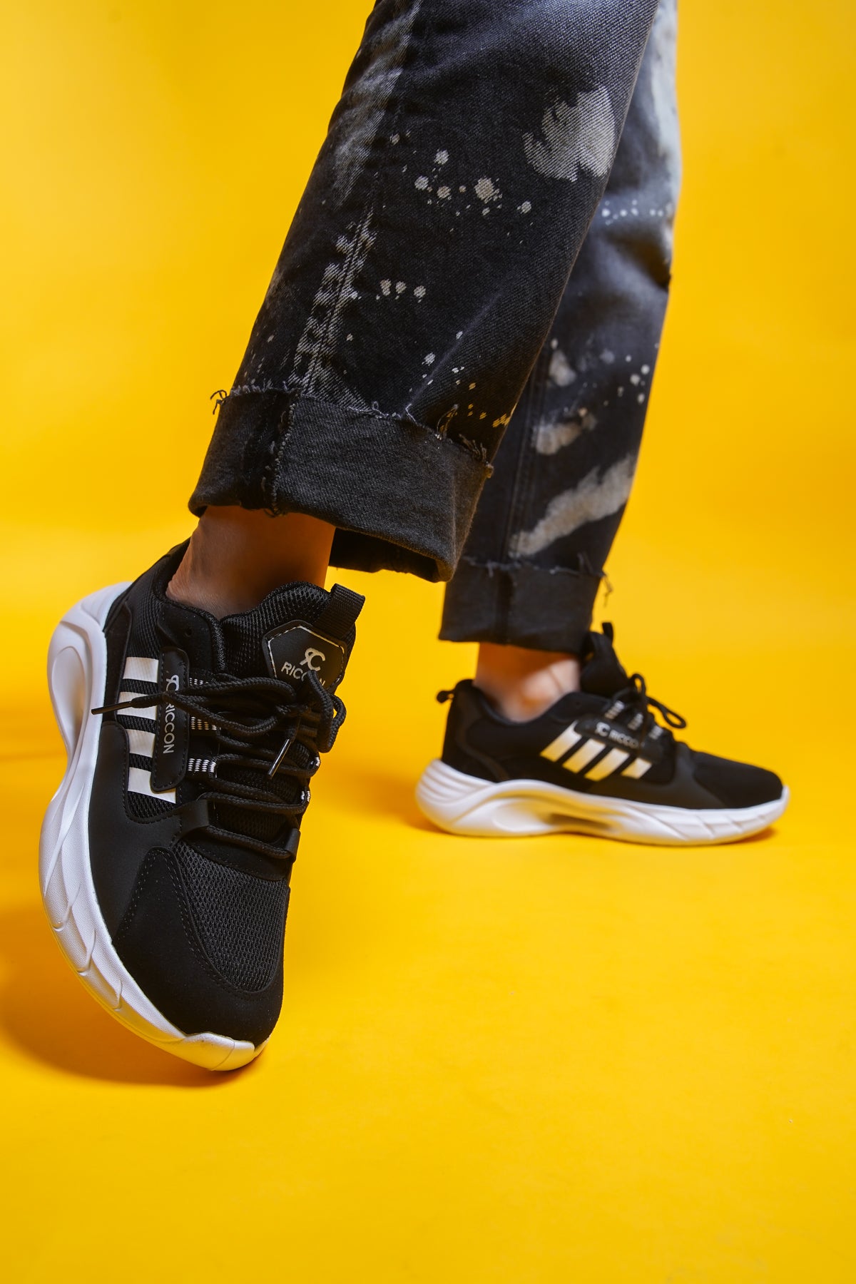Riccon Torrine Unisex Sneaker 001293 Siyah Beyaz