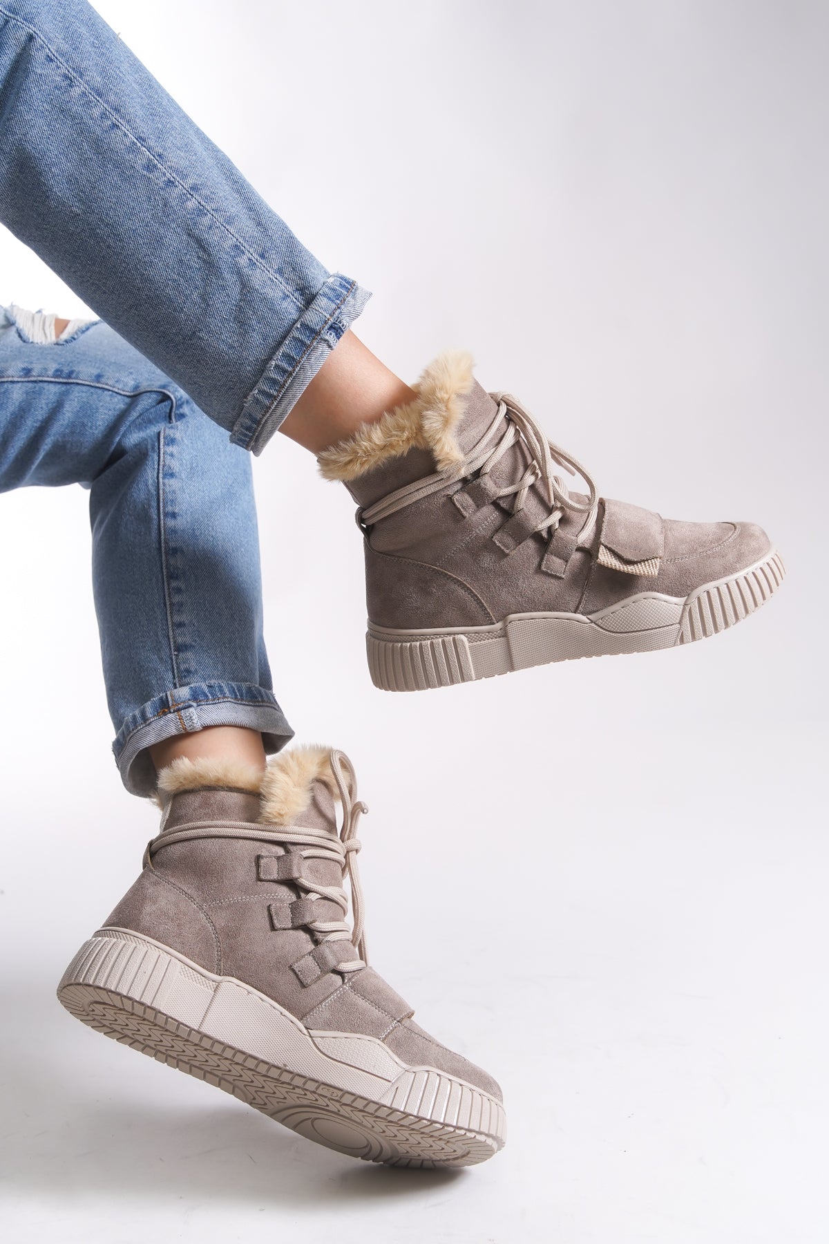 Riccon Pyriseth Kadın İçi Kürklü Sneaker Bot 0012711