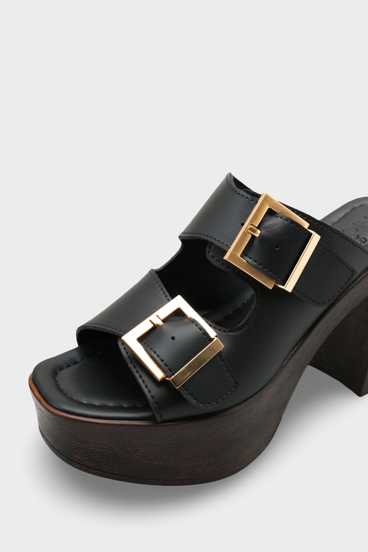 Riccon Kadın Topuklu Terlik 0012771 Siyah Cilt