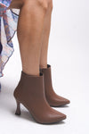 Riccon Ticlath Kadın Topuklu Bot 00128503 Taba Cilt