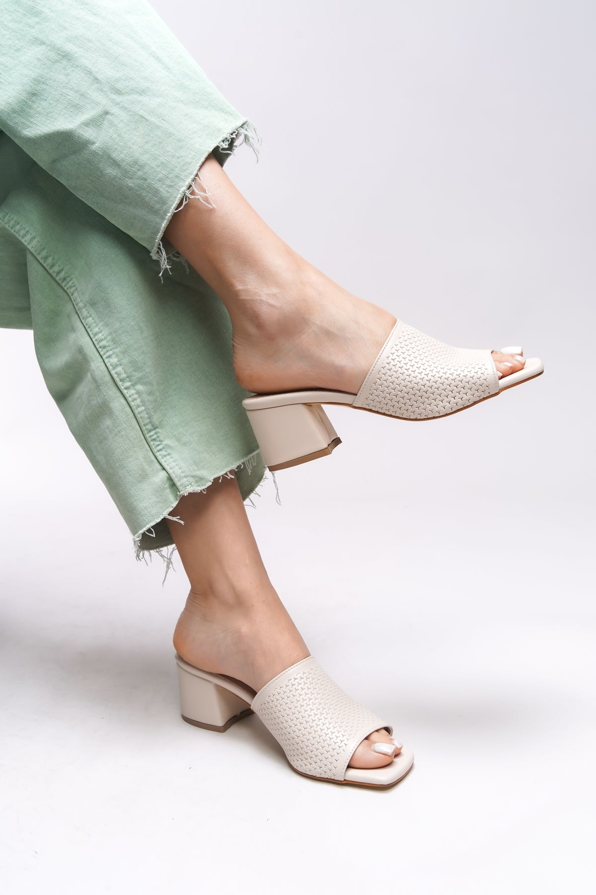 Riccon Janriara Kadın Topuklu Terlik 0012128