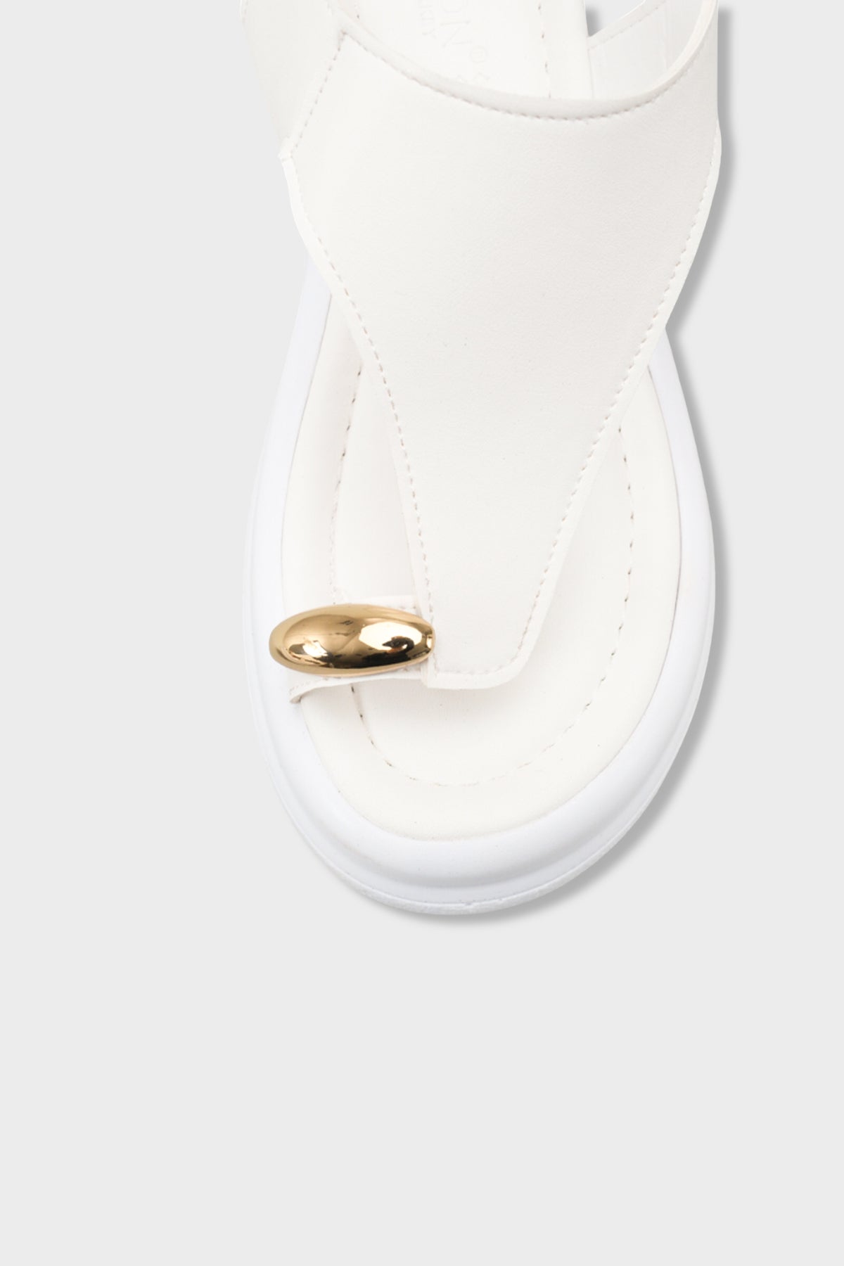 Riccon Kadın Parmak Arası Sandalet 00121060 Beyaz