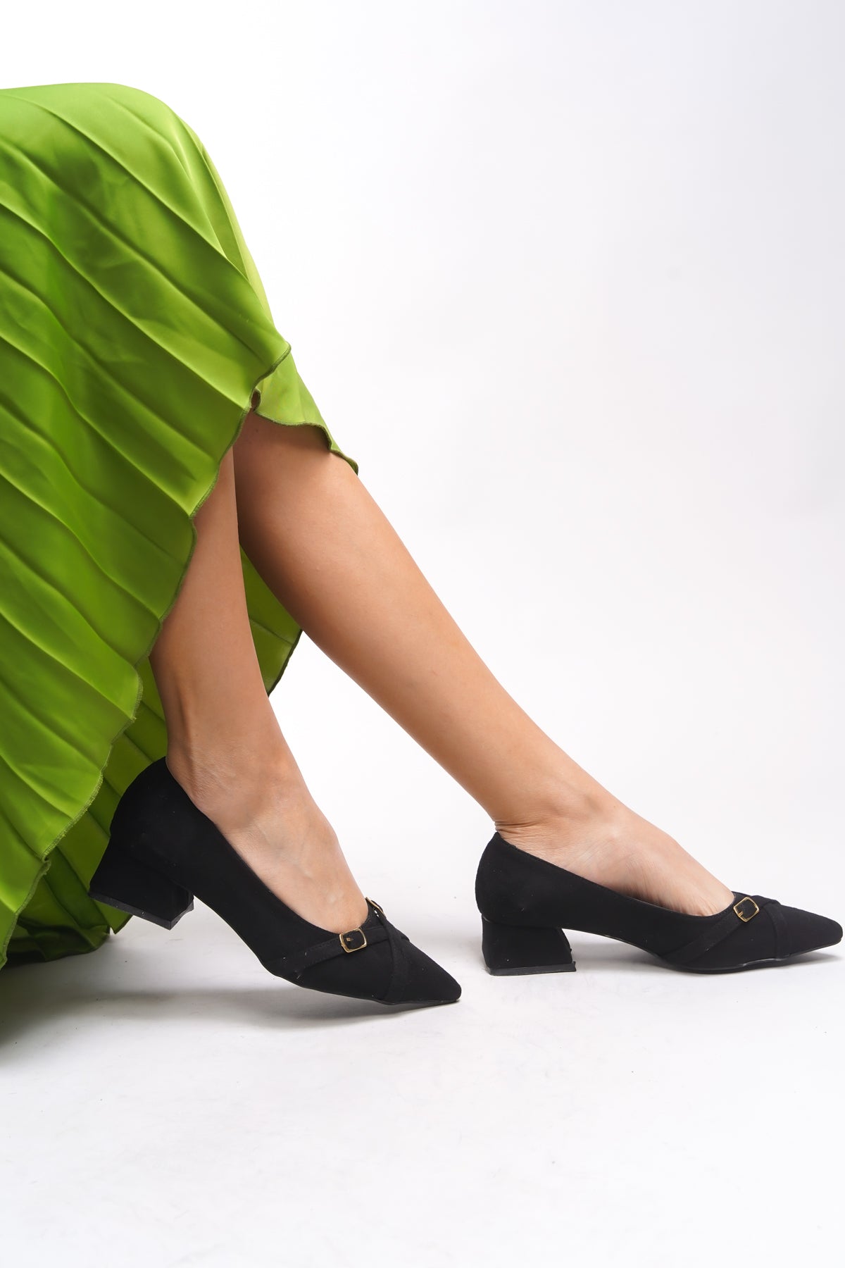 Riccon Ycnirth Kadın Sivri Burunlu Kısa Topuklu Ayakkabı 001251863