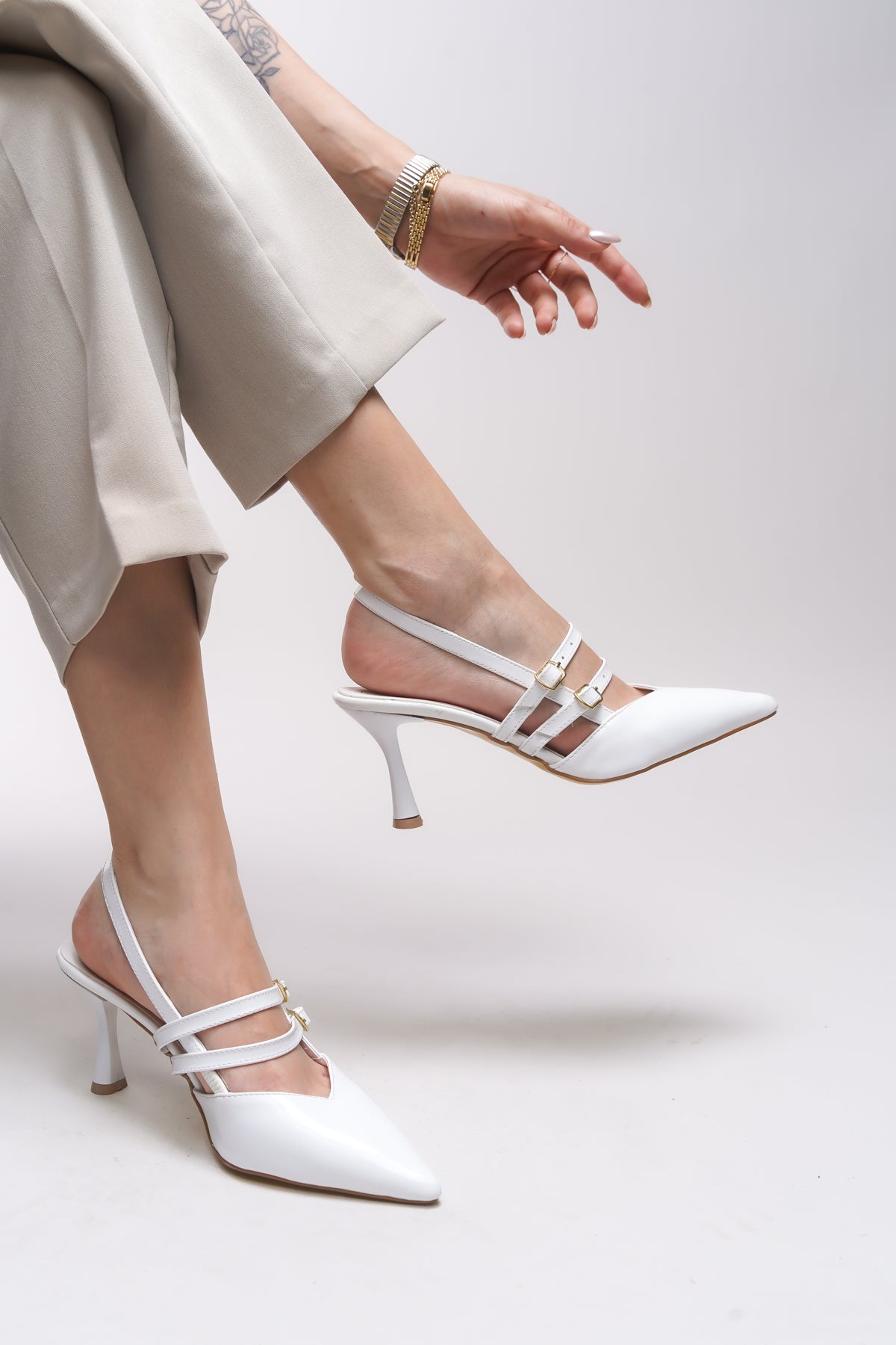 Riccon Qilyrra Kadın Sivri Burun Topuklu Ayakkabı 00128306