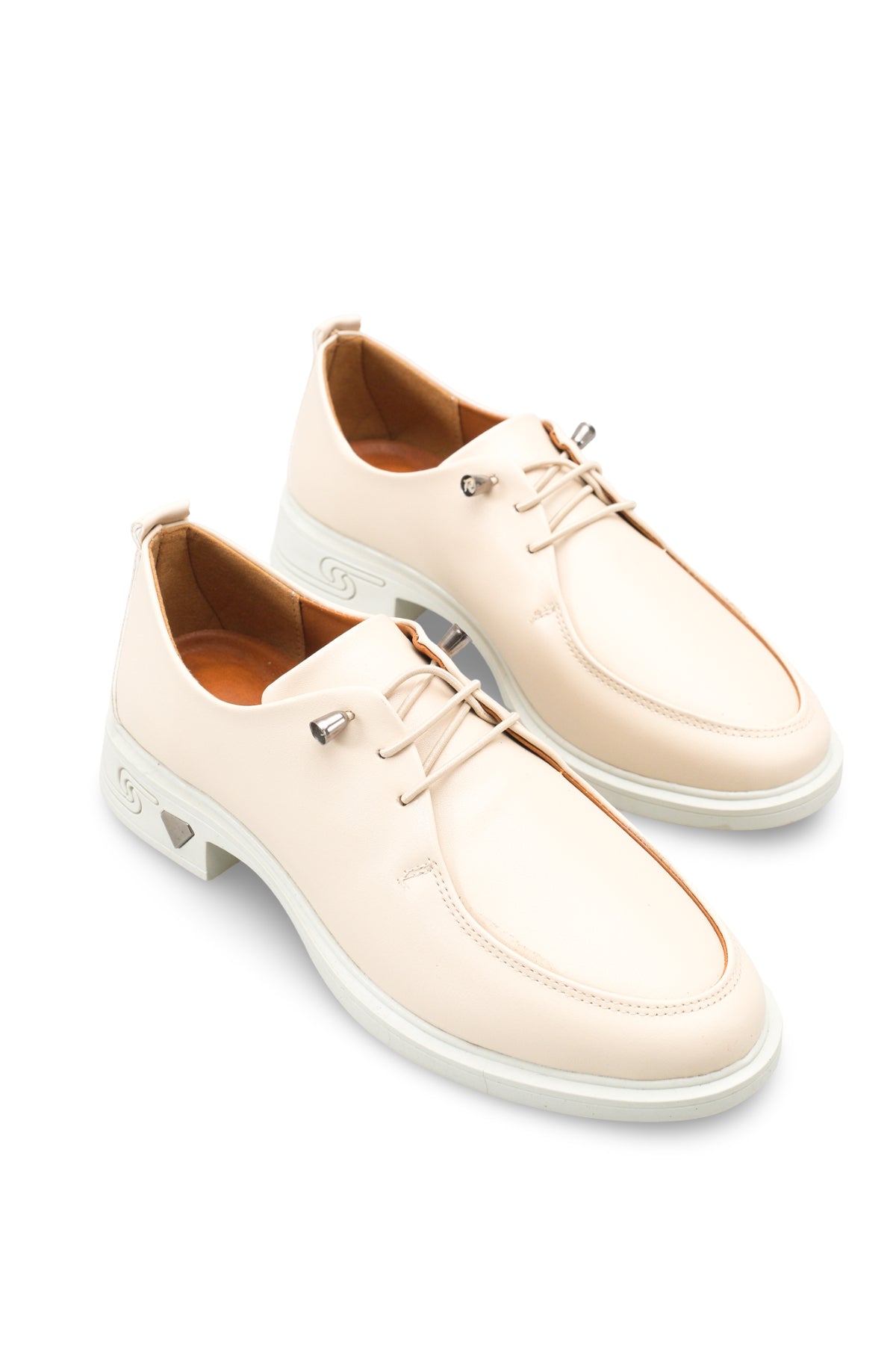 Riccon Kadın Loafer 0012345 Bej Cilt