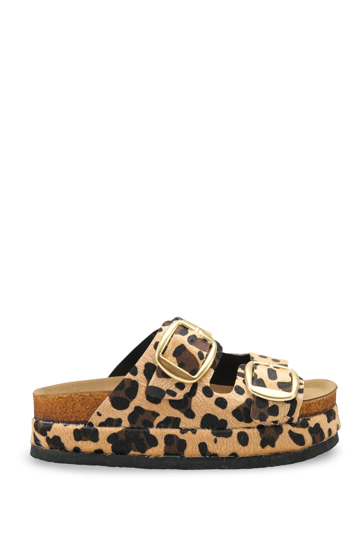 Riccon Kadın Çift Tokalı Terlik 0012701 Leopar