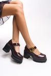 Riccon Brilaena Kadın Tokalı Topuklu Loafer 00121006