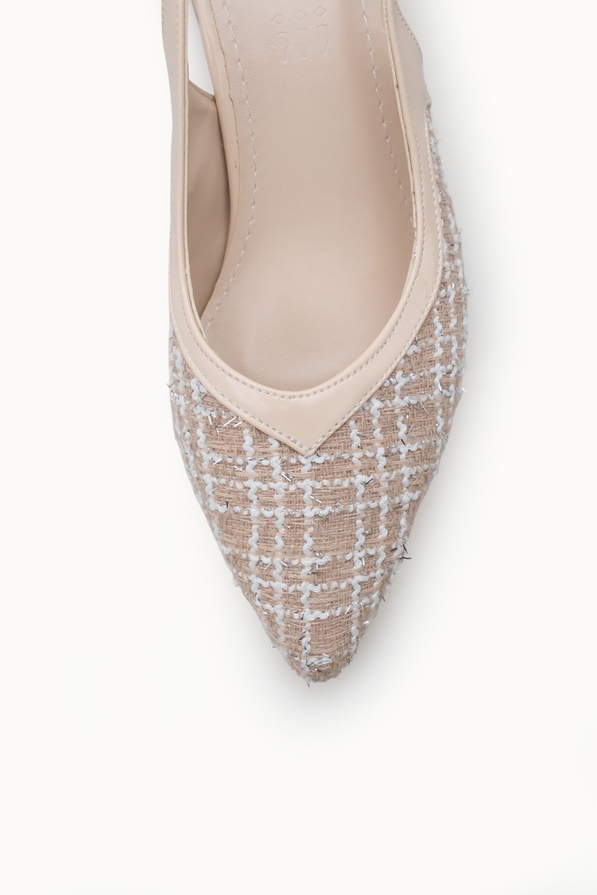 Riccon Kadın Sivri Burunlu Arkası Açık Topuklu Ayakkabı 0012453 Ten