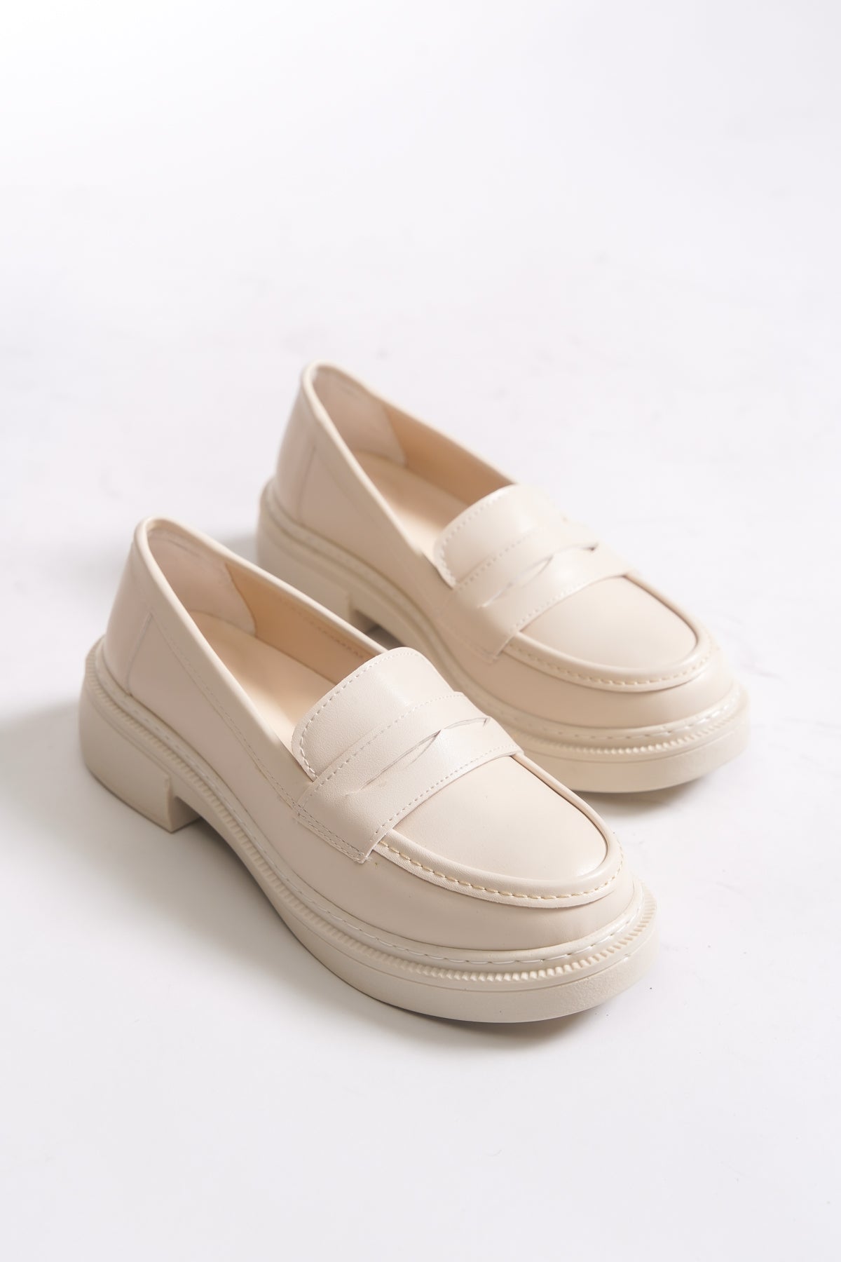 Riccon Kadın Loafer 00121824 Ten Cilt