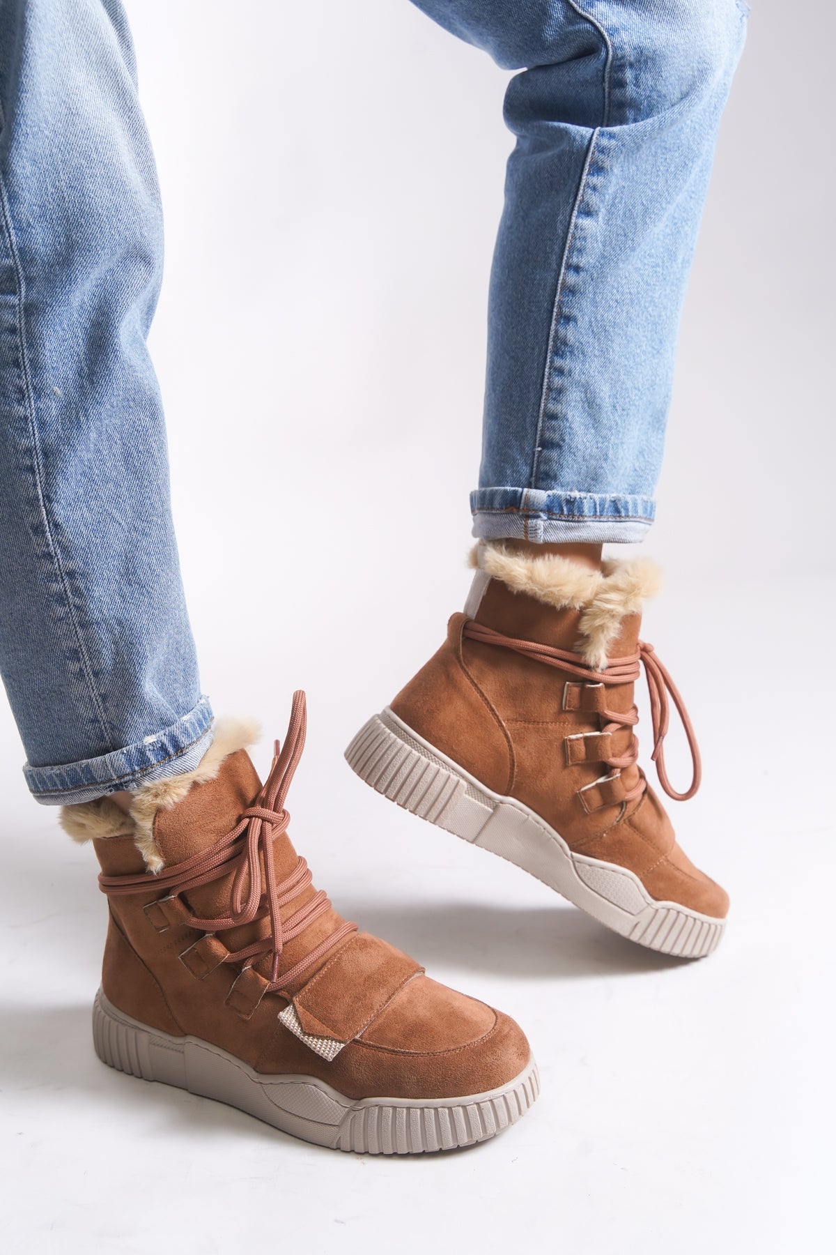 Riccon Pyriseth Kadın İçi Kürklü Sneaker Bot 0012711