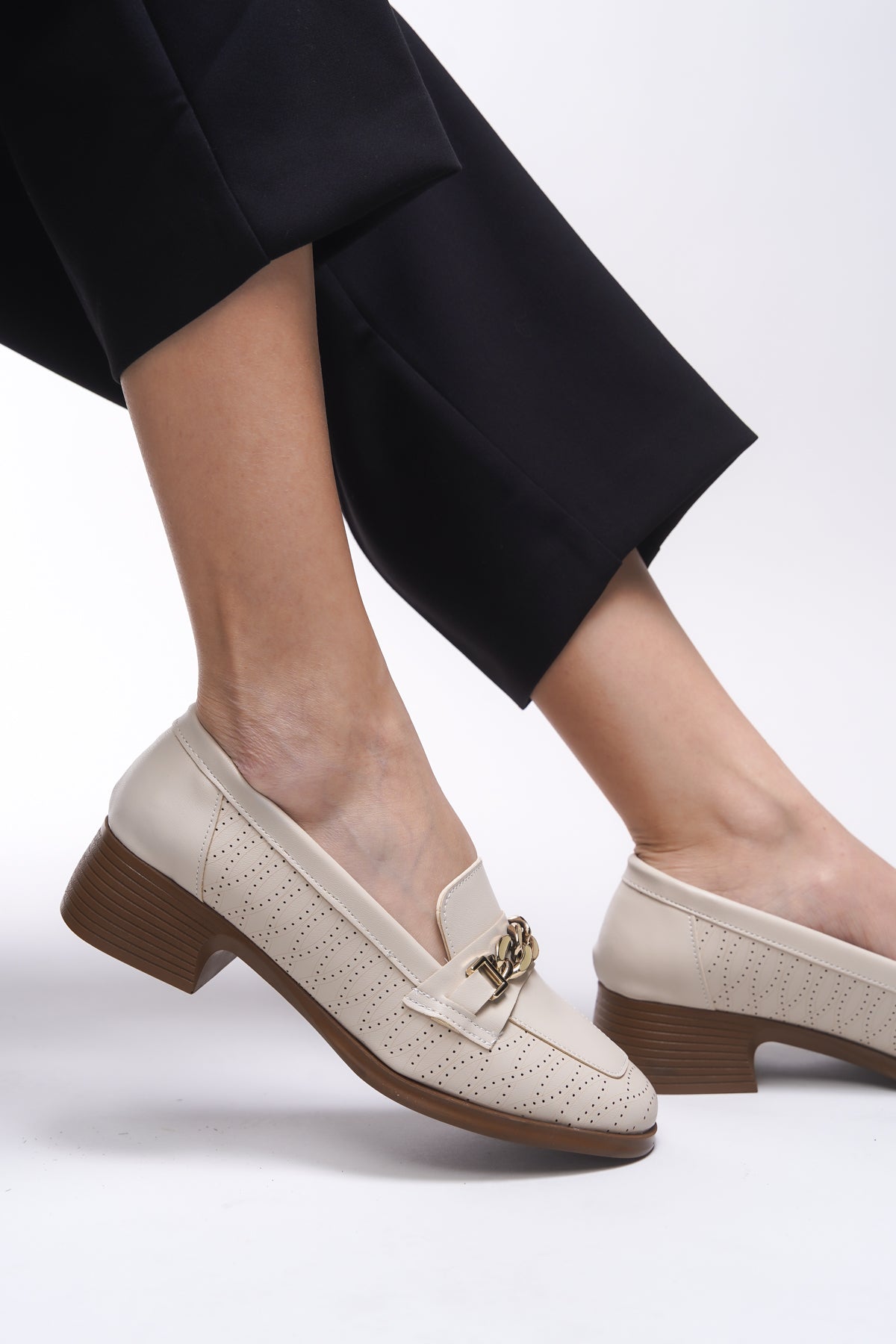 Riccon Evelyrra Kadın Loafer 0012302 Ten Cilt