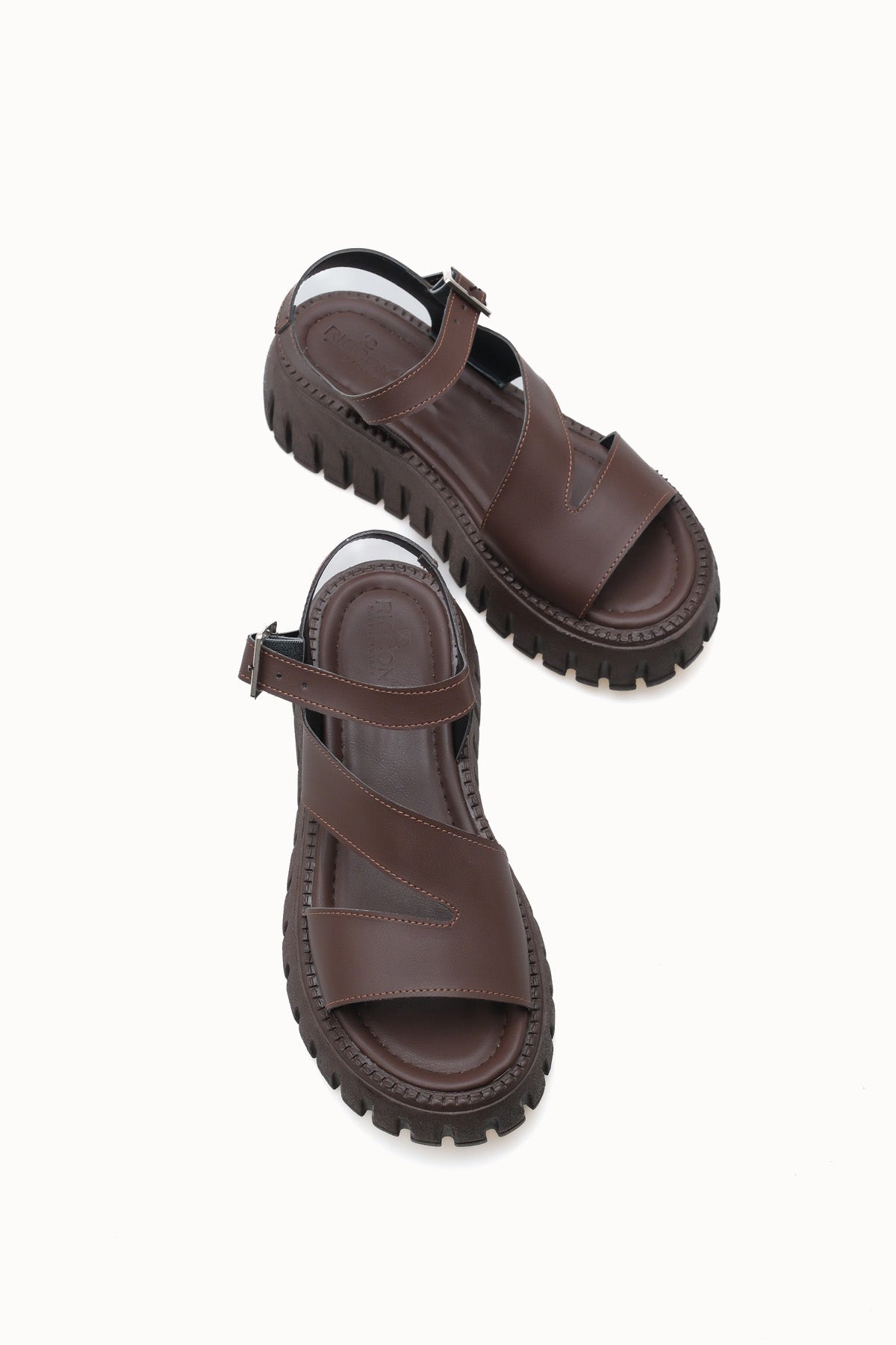 Riccon Kadın Sandalet 0012607 Kahverengi