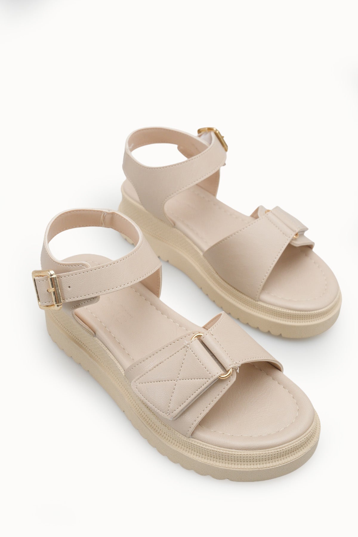 Riccon Kadın Sandalet 0012804 Bej