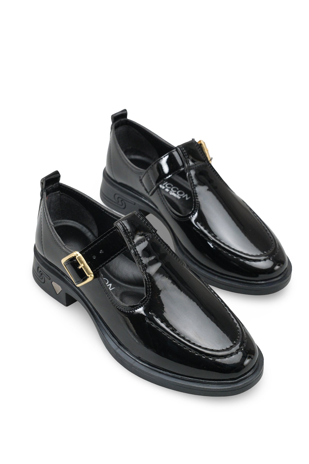Riccon Kadın Loafer 0012350 Siyah Rugan