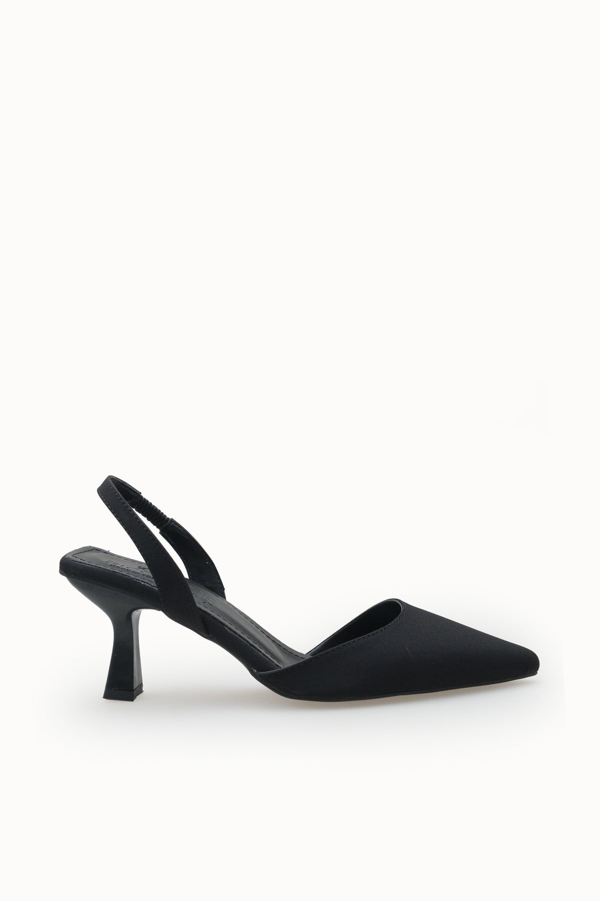 Riccon Kadın Sivri Burunlu Arkası Açık İnce Topuklu Ayakkabı 001206 Mat Siyah