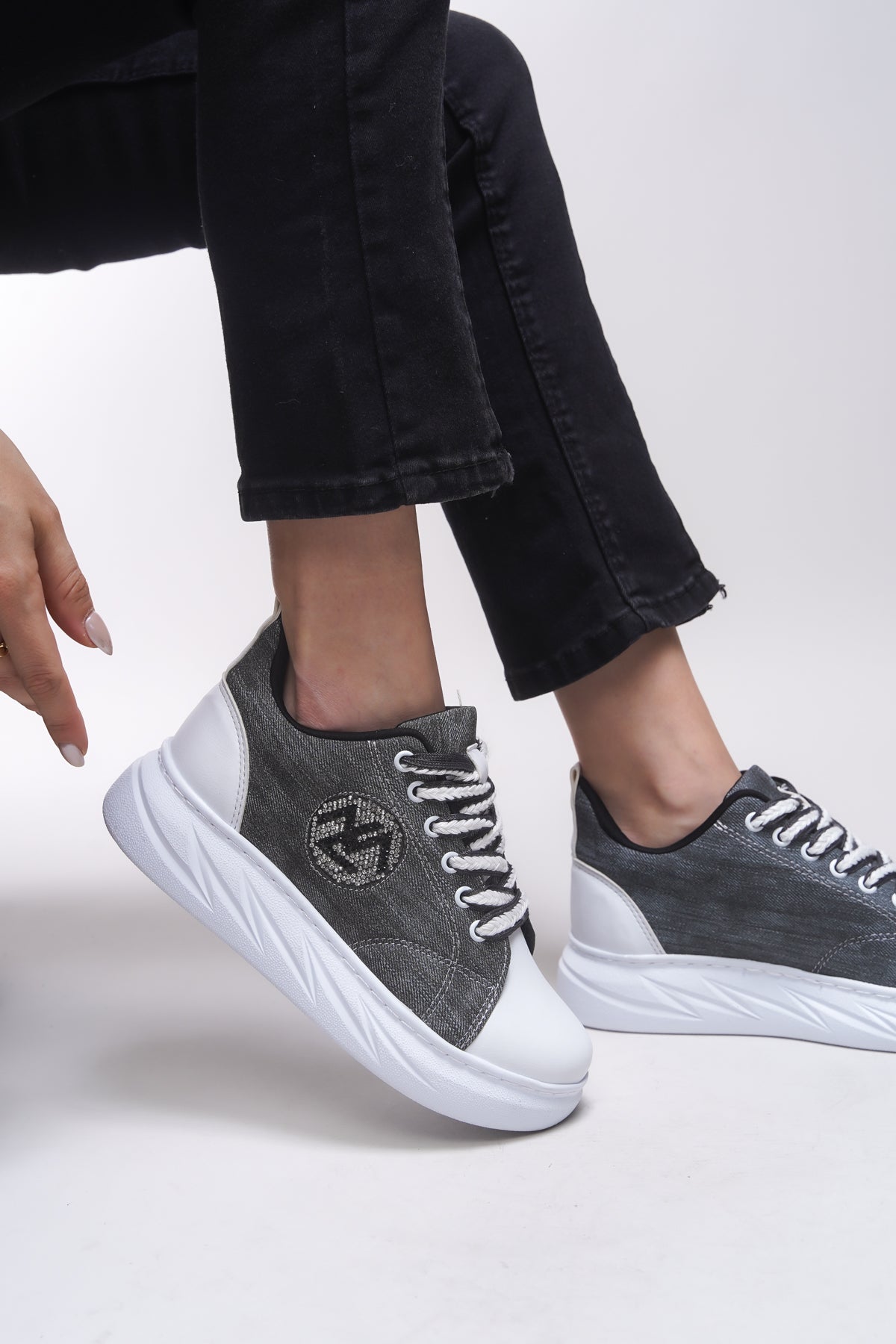Riccon Libtihne Kadın Sneaker 0012238 Gri